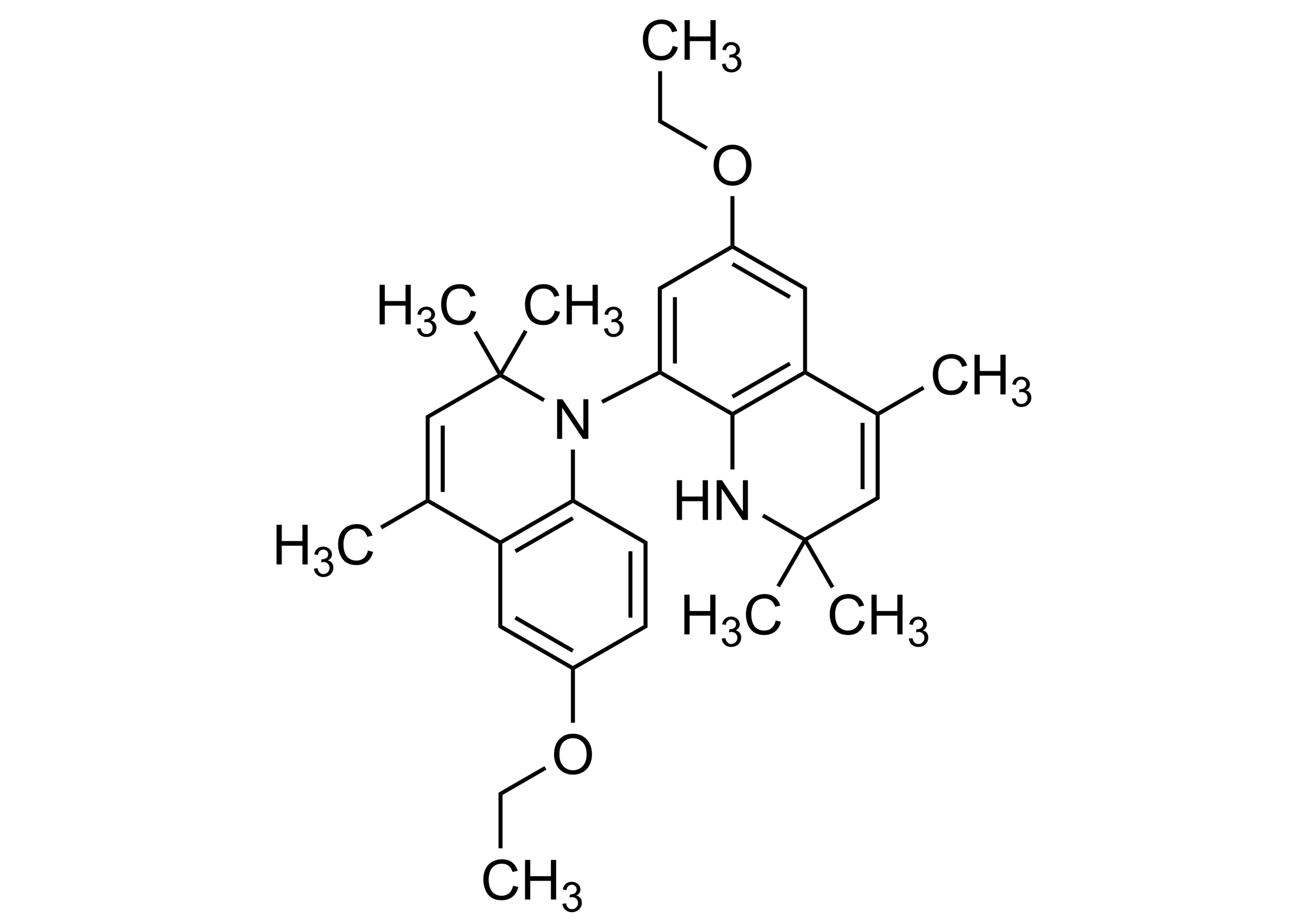 Ethoxyquin Dimer Reference Standard Structure (CAS 74681-77-9) Ethoxyquin Dimer reference standard molecular structure (CAS 74681-77-9)