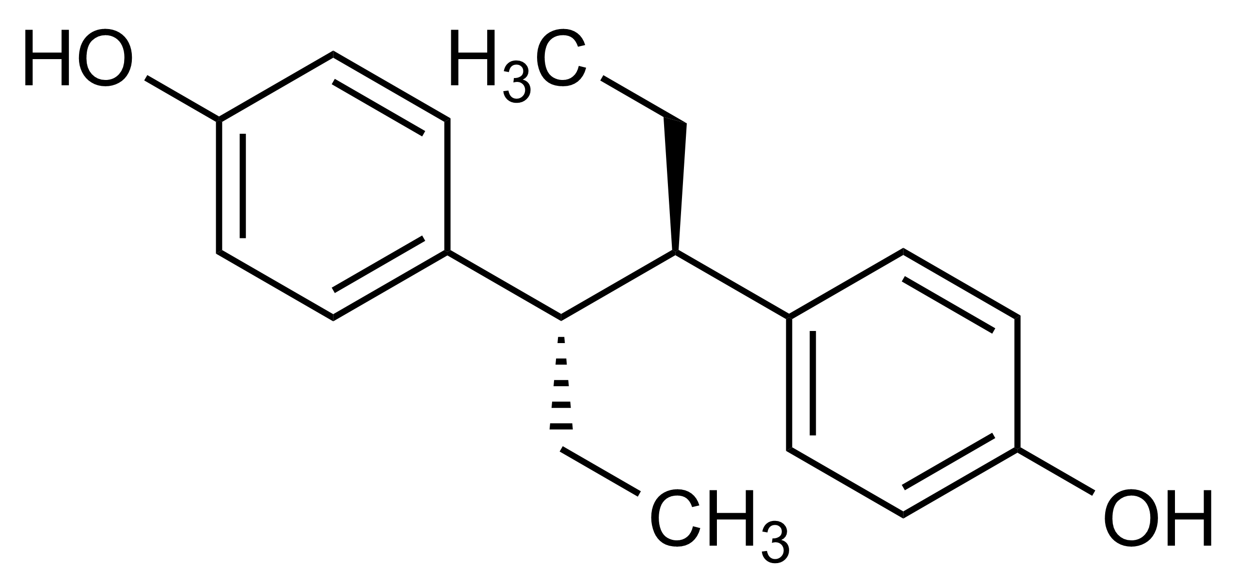 Hexestrol reference standard (CAS 84-16-2) molecular structure for LC-MS/MS and GC-MS