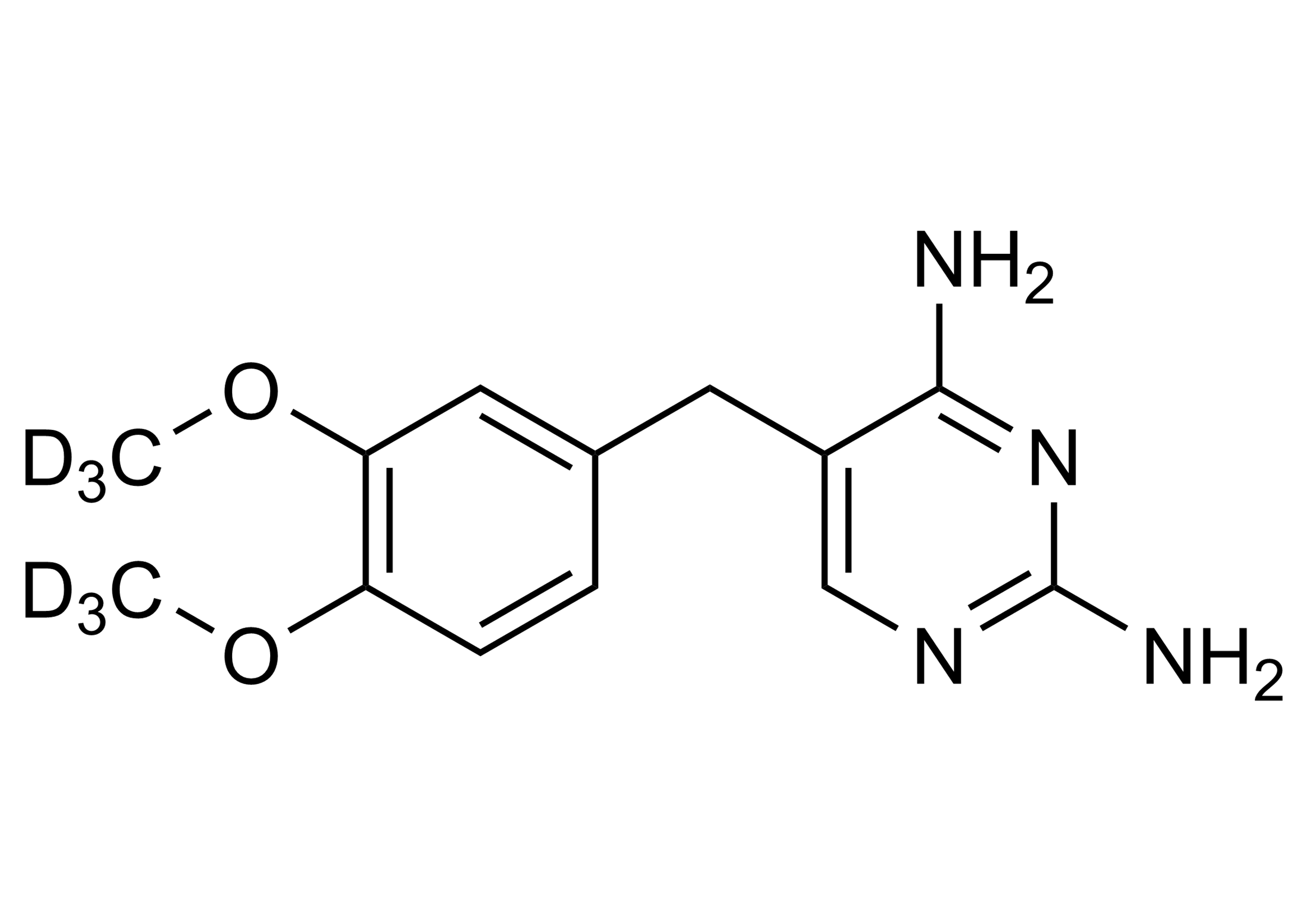 Diaveridine D6 molecular structure reference standard for LC-MS/MS and GC-MS