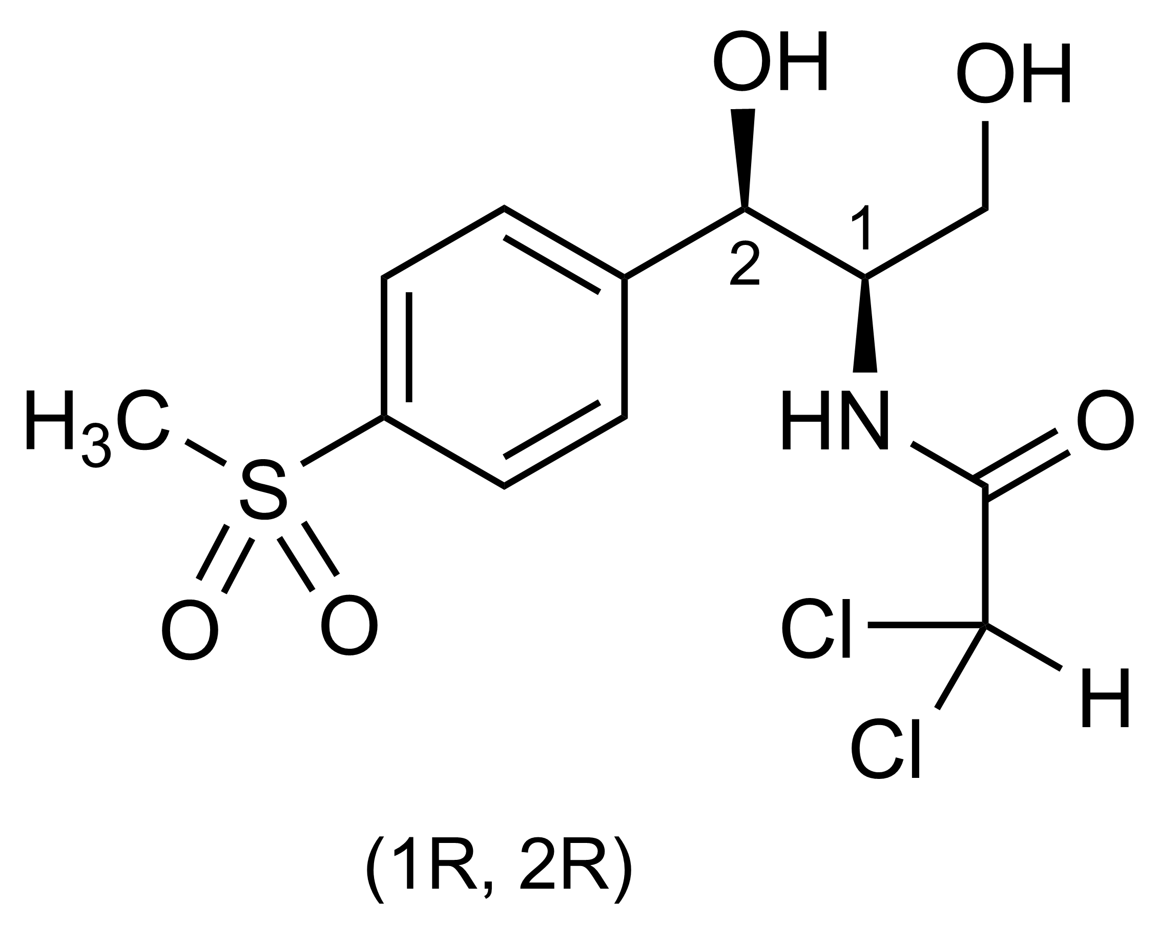 Thiamphenicol molecular structure reference standard for LC-MS/MS and GC-MS