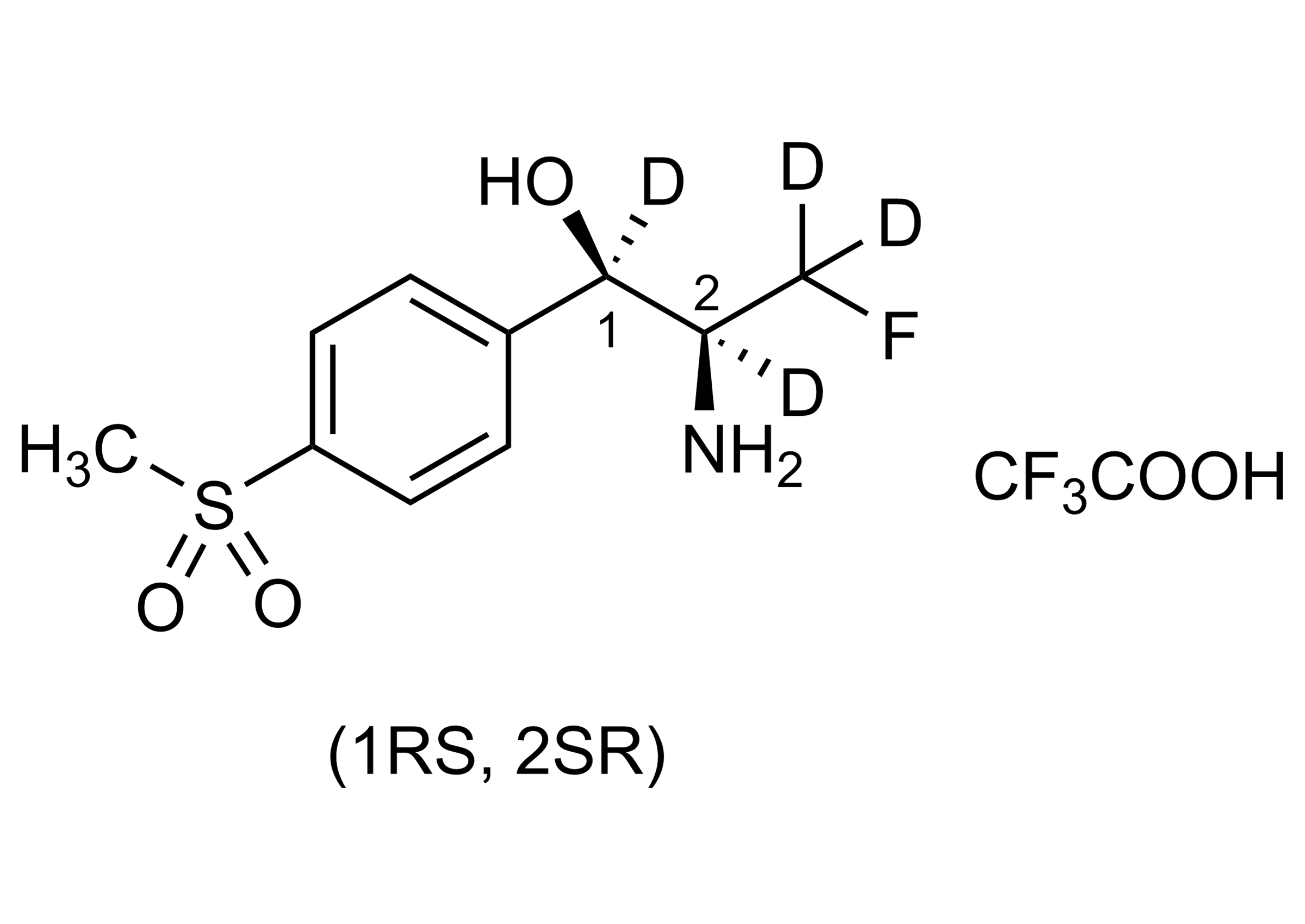 Florfenicolamine-d4 trifluoroacetate reference standard molecular structure for LC-MS/MS