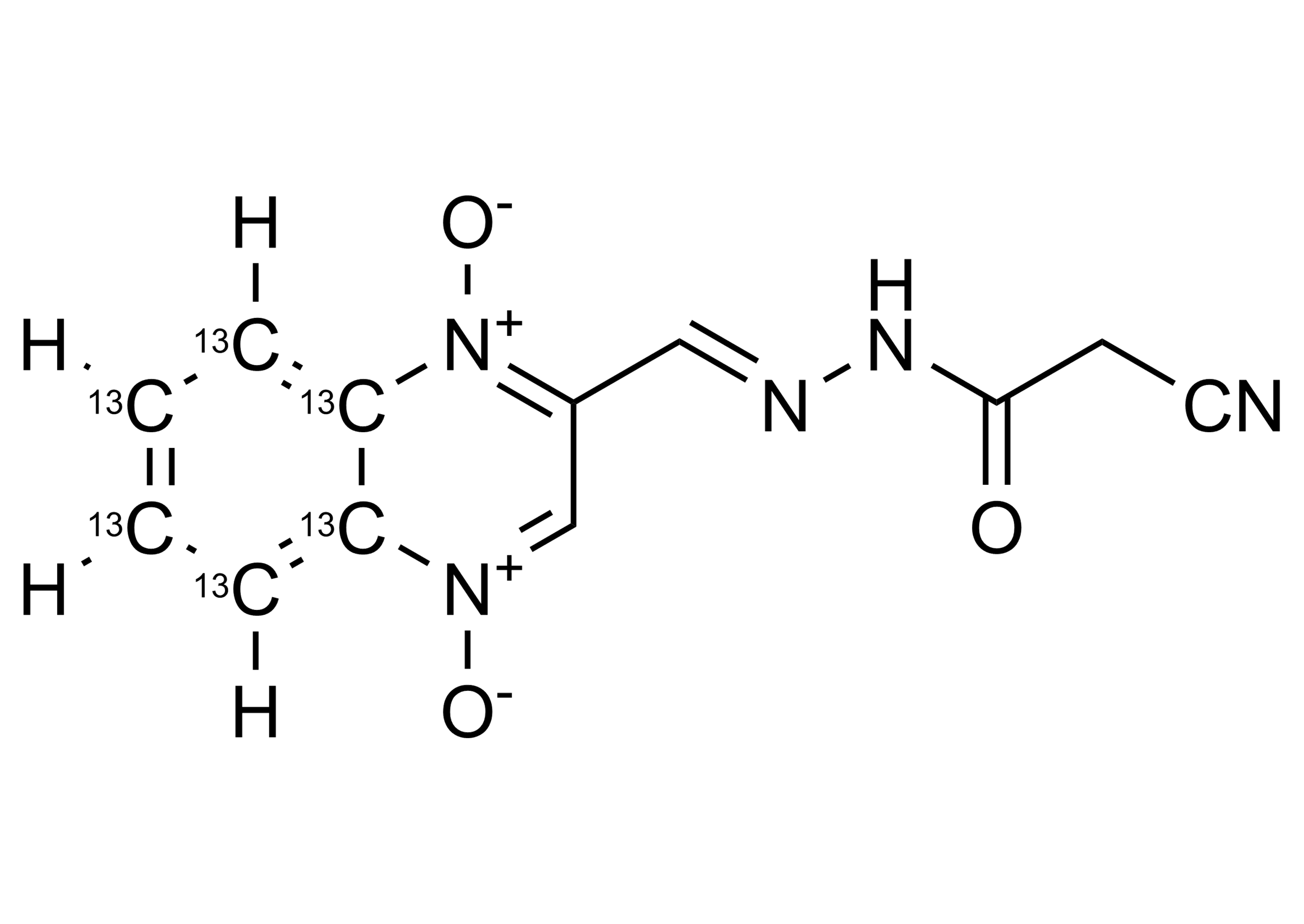 Cyadox-13C6 reference standard molecular structure from WITEGA Laboratorien Berlin-Adlershof GmbH