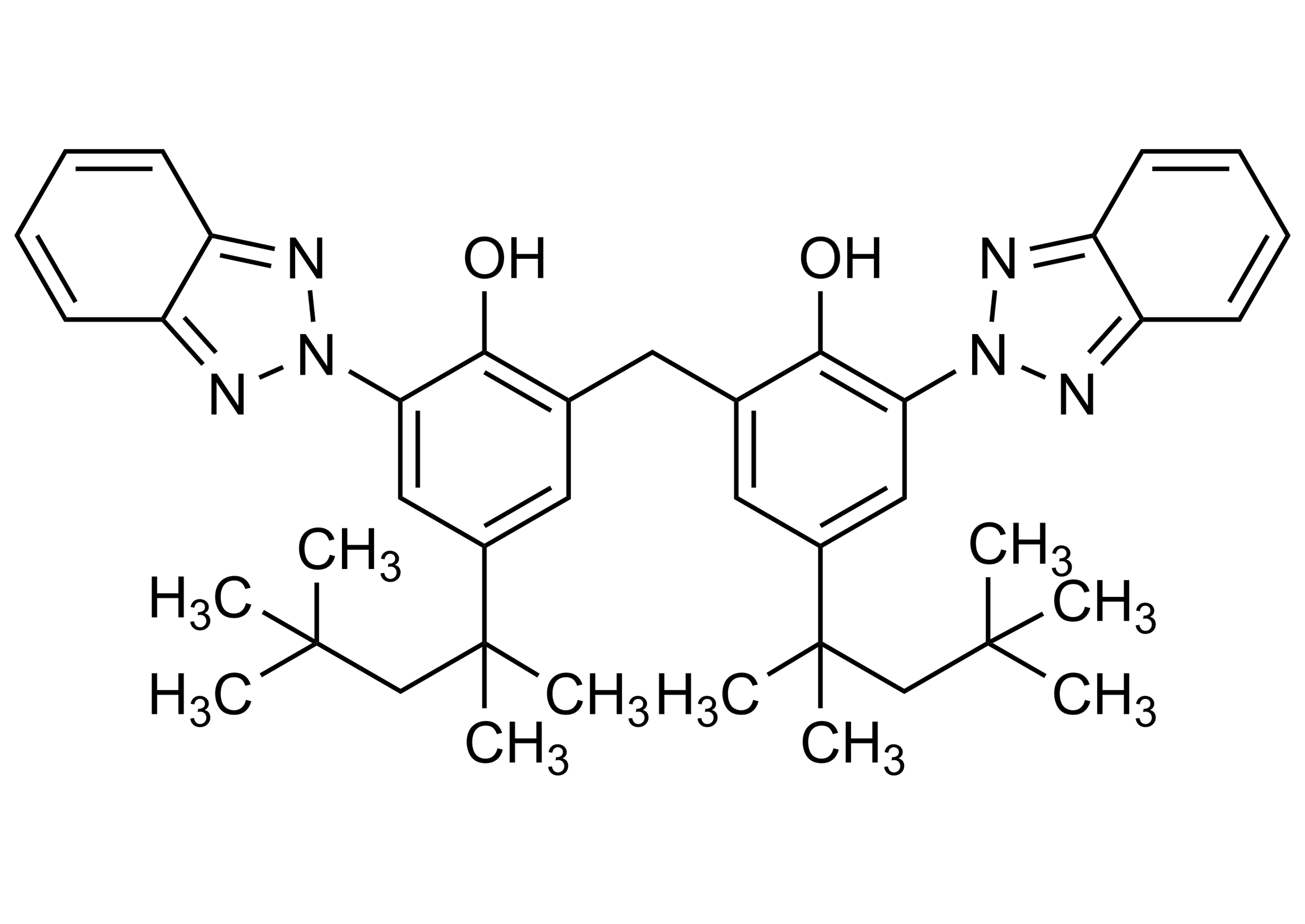 UV Absorbent 360 Bisoctrizole Reference Standard Structure UV Absorbent 360 Bisoctrizole reference standard molecular structure for LC-MS/MS and GC-MS