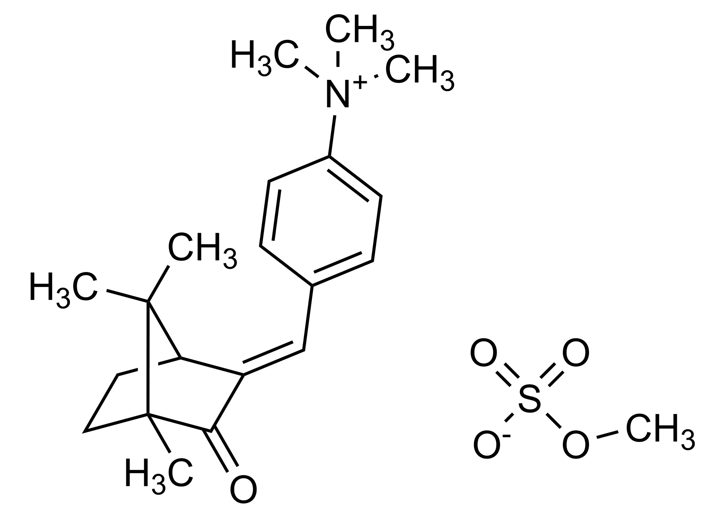 Camphor benzalkonium methosulfate reference standard image Molecular structure of Camphor benzalkonium methosulfate reference standard for LC-MS/MS and GC-MS quantification