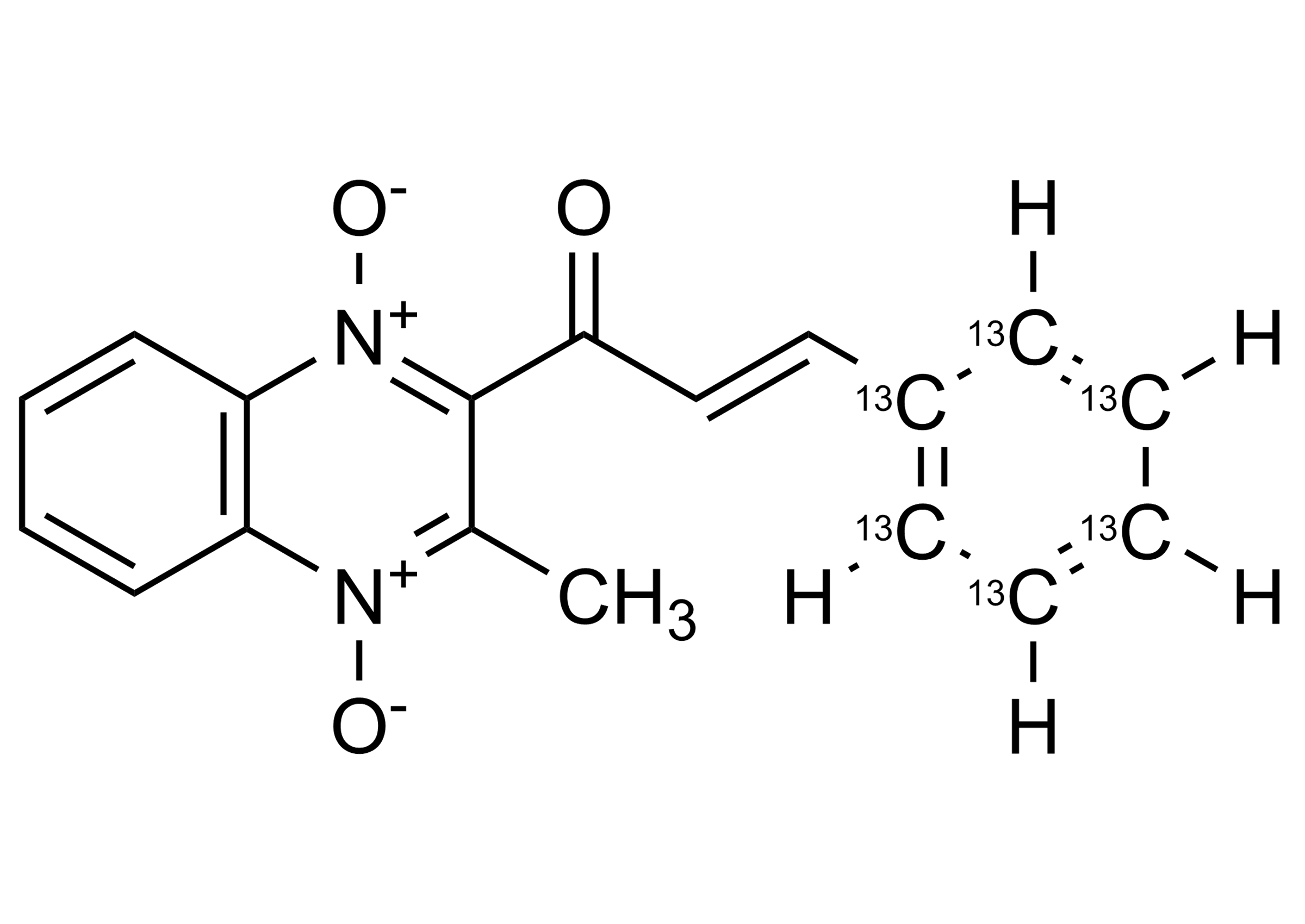 Quinoceton-13C6 molecular structure reference standard for LC-MS/MS and GC-MS