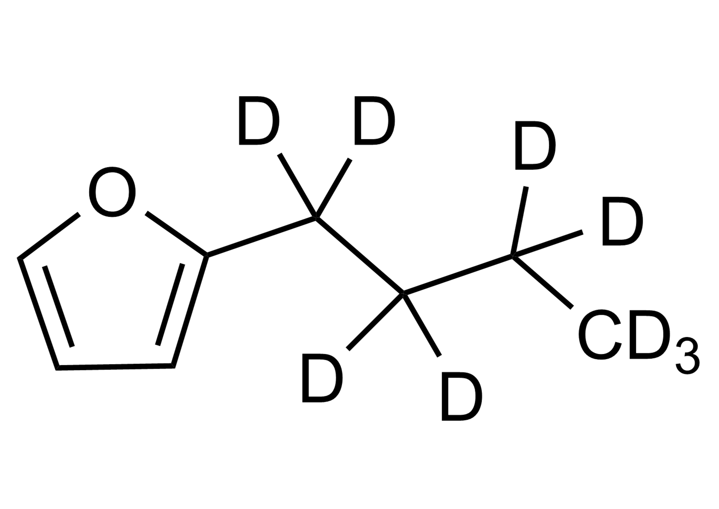 2-Butyl-D9-furan reference standard molecular structure for LC-MS/MS and GC-MS