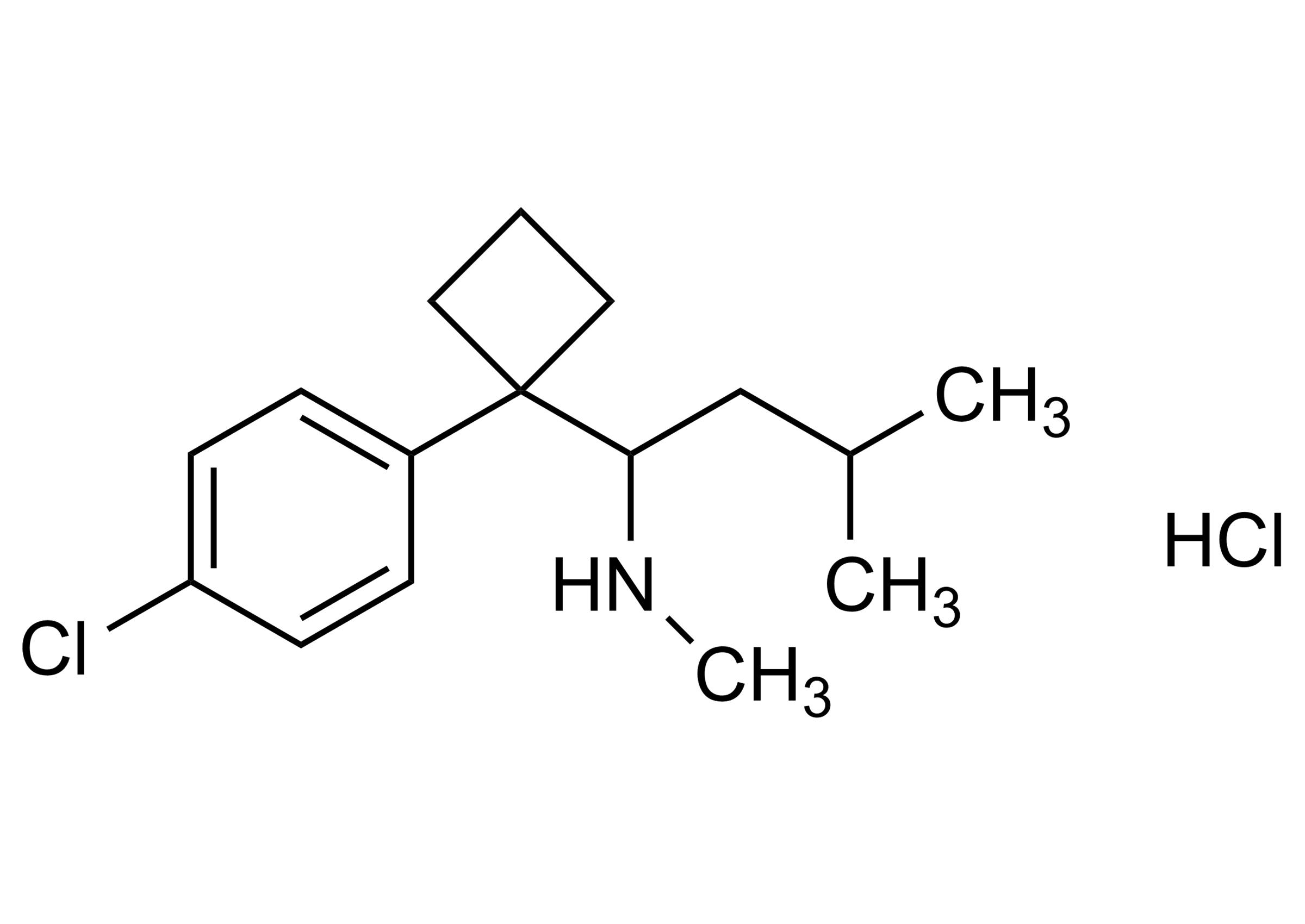 Desmethylsibutramine HCl Reference Standard Structure Desmethylsibutramine HCl reference standard molecular structure (CAS 84467-94-7)