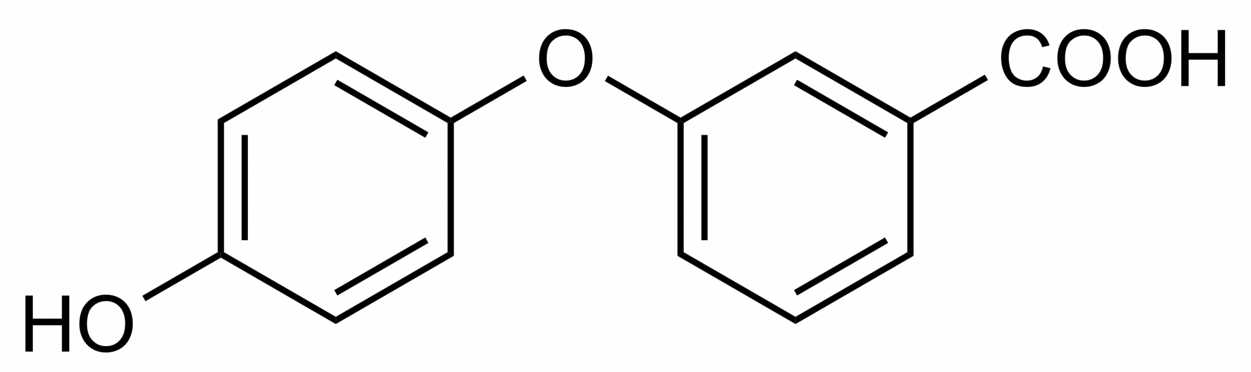 3-(4-hydroxyphenoxy)benzoic acid PBA-OH Reference Standard – CAS 35065-12-4 Molecular structure of 3-(4-hydroxyphenoxy)benzoic acid (PBA-OH) permethrin metabolite reference standard, CAS 35065-12-4