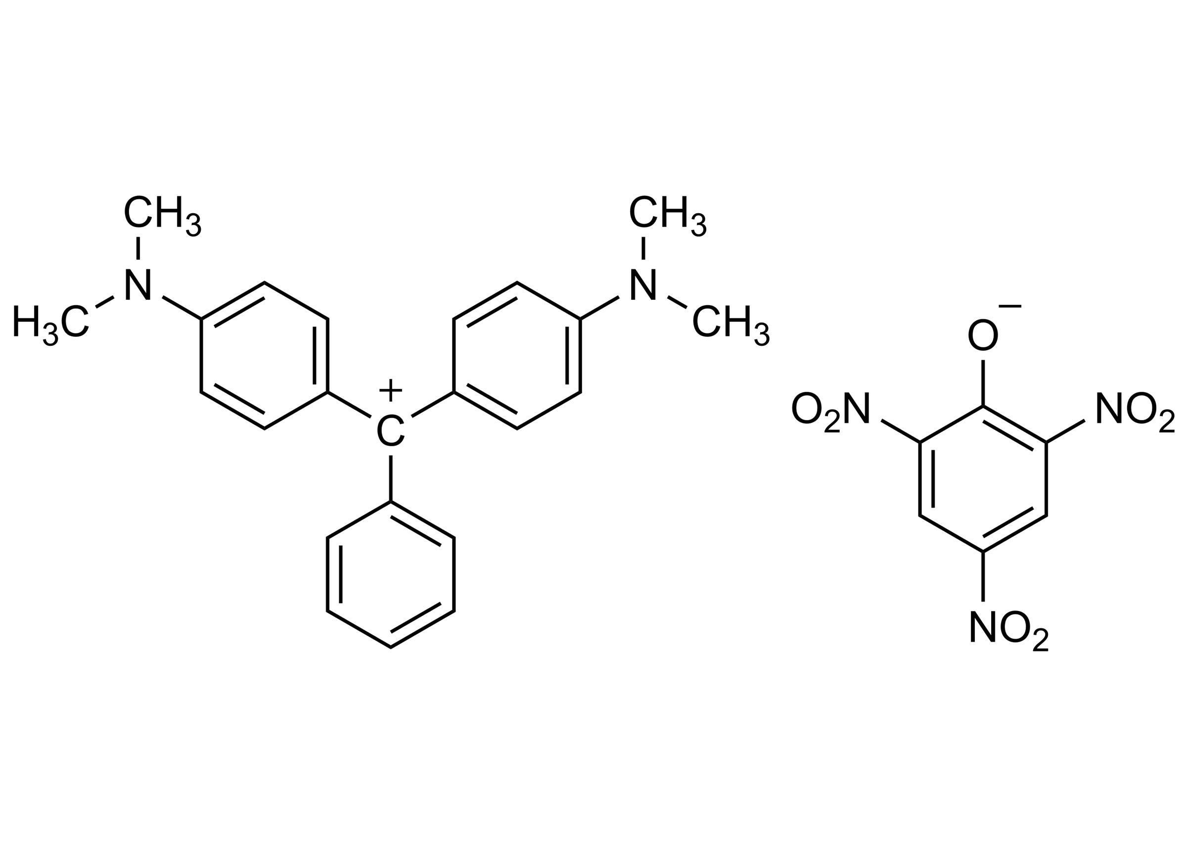 Malachite green picrate Reference Standard Structure Molecular structure of malachite green picrate reference standard
