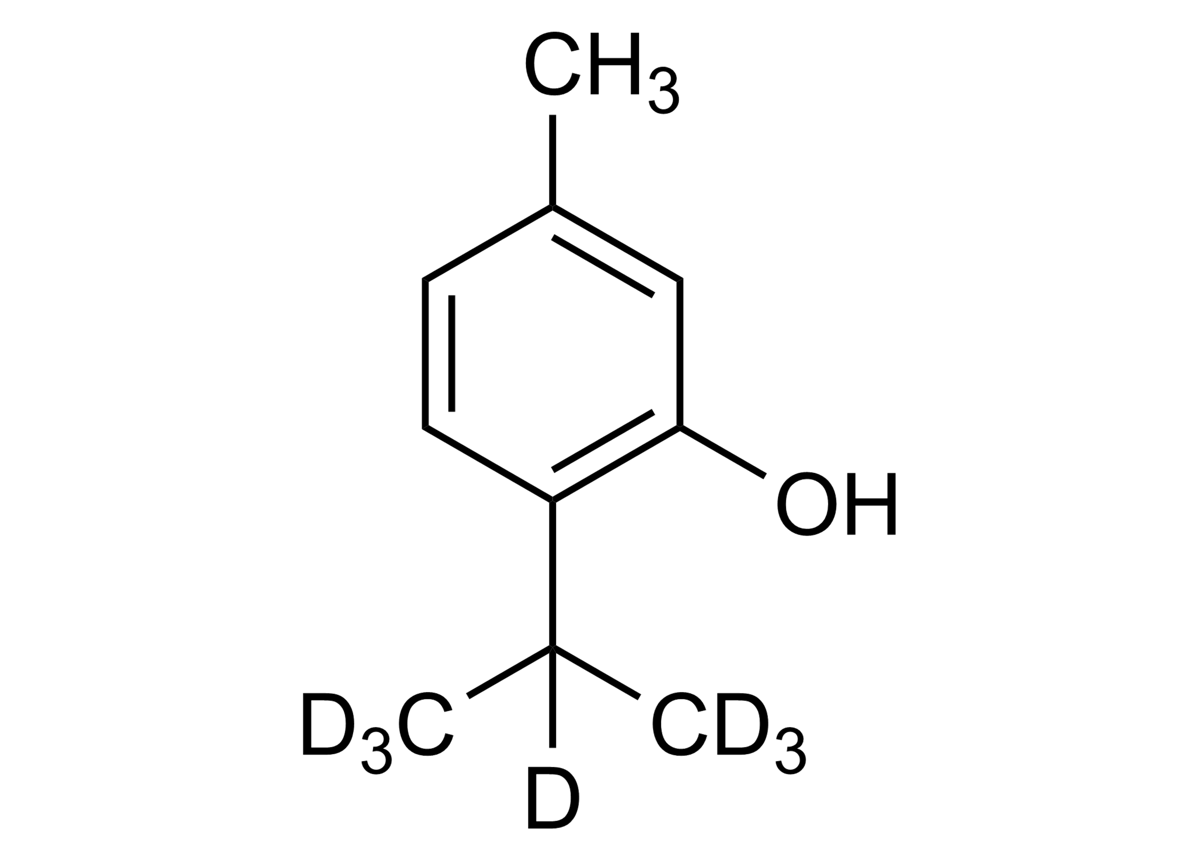 Thymol D7 Reference Standard Molecular Structure Thymol D7 reference standard molecular structure for LC-MS/MS and GC-MS