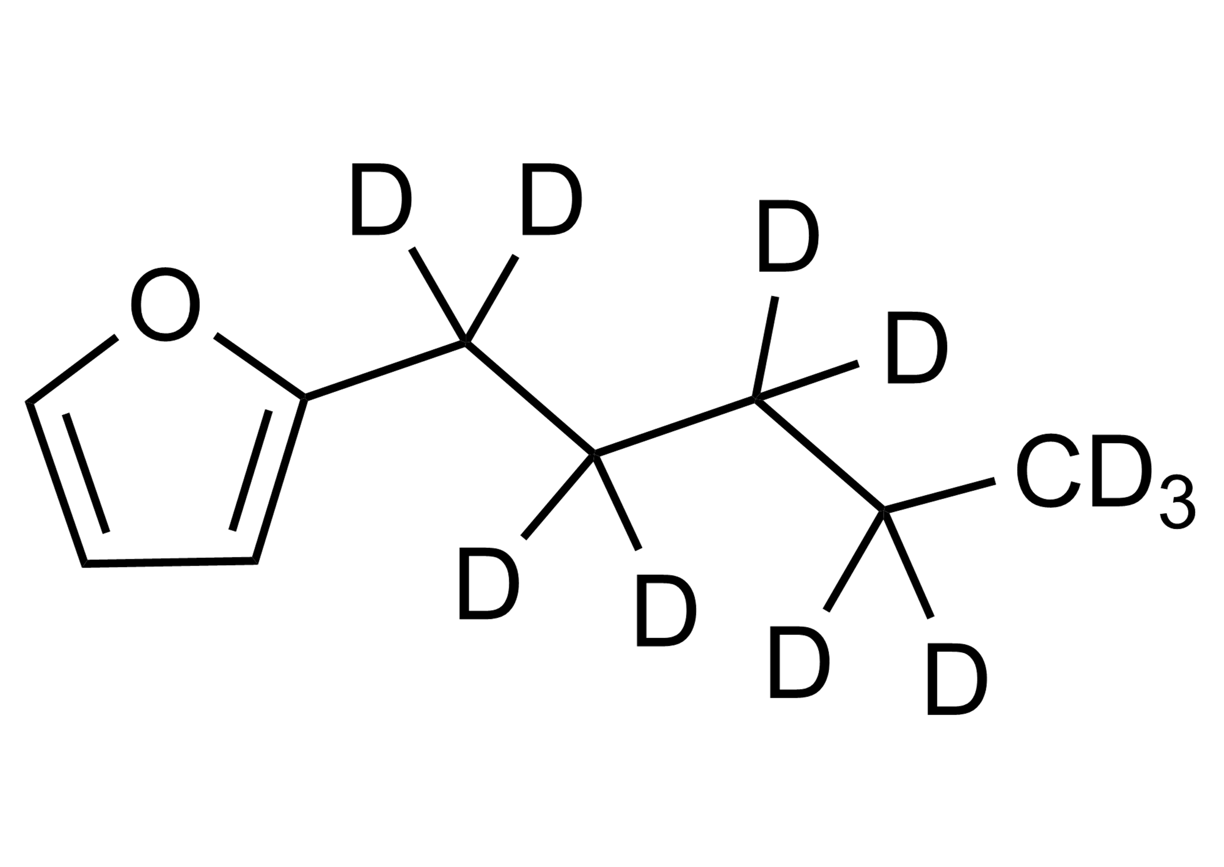 2-Pentyl-D11-furan reference standard molecular structure for LC-MS/MS and GC-MS