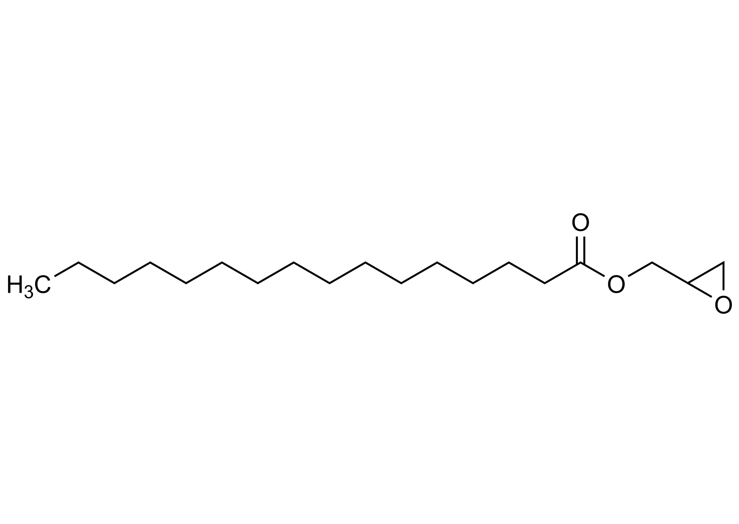 Molecular structure of Palmitic acid glycidylester reference standard for LC-MS/MS and GC-MS analysis