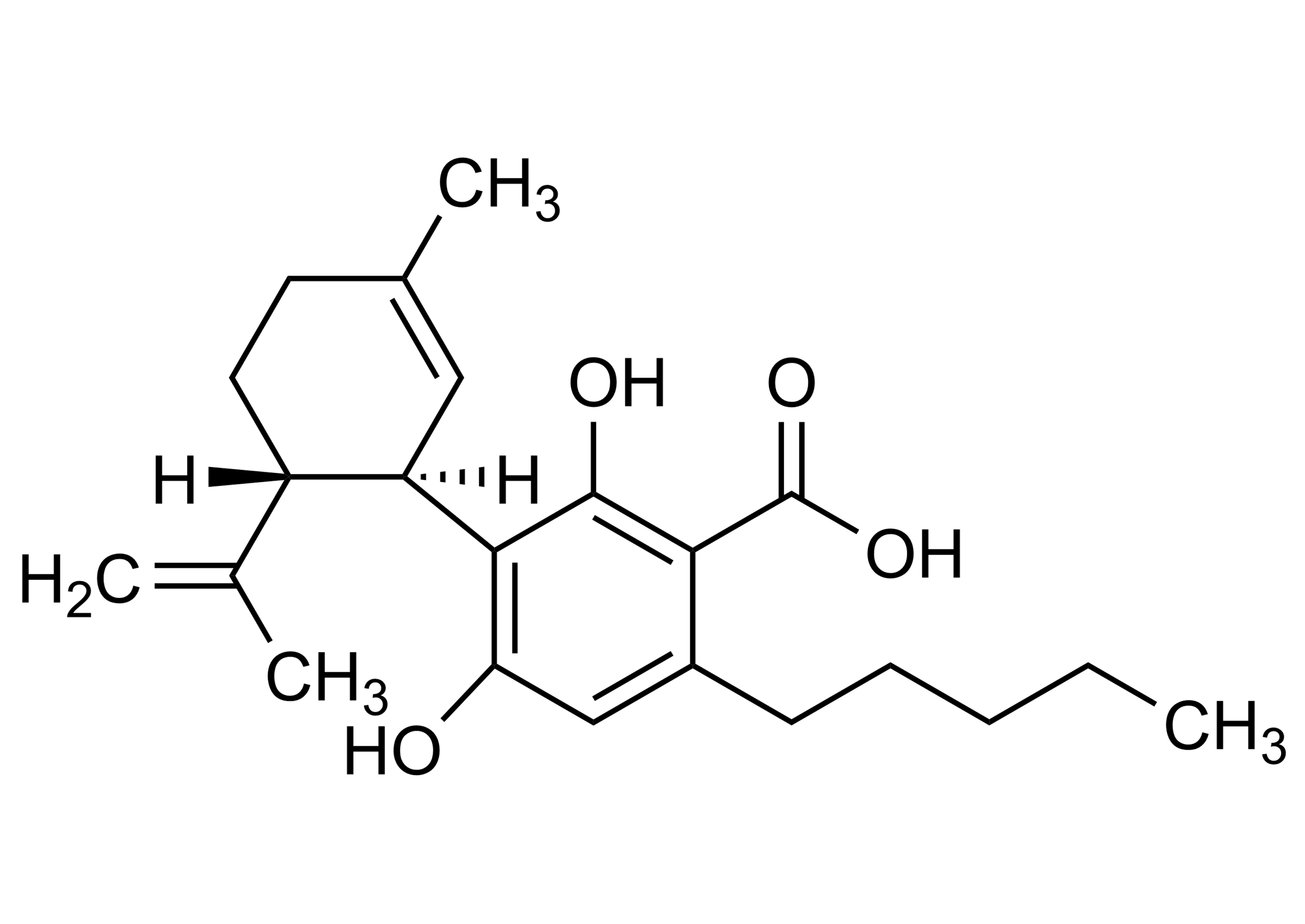Cannabidiolic acid reference standard for LC-MS/MS and GC-MS quantification (CAS 1244-58-2)