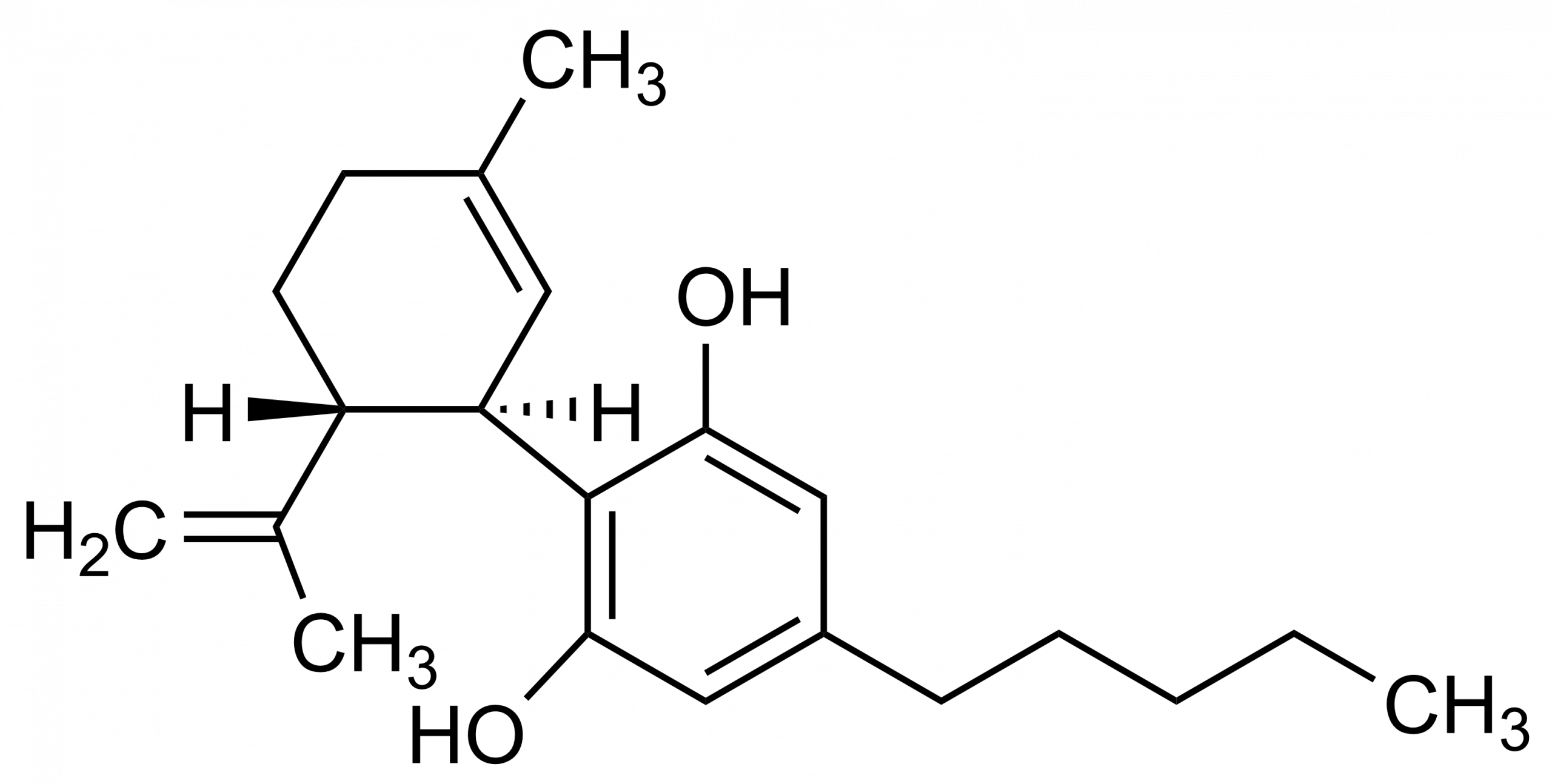 Cannabidiol reference standard molecular structure CAS 13956-29-1