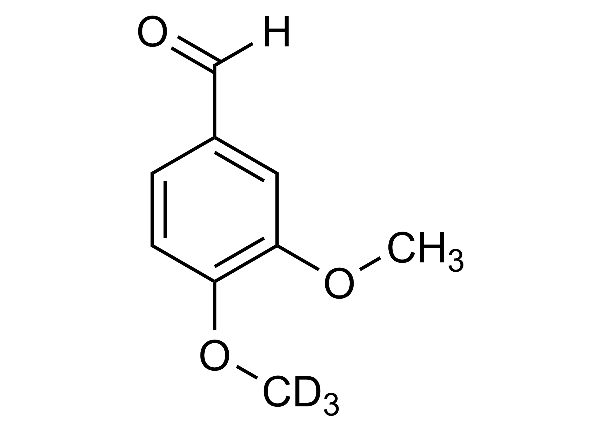 3,4-Dimethoxybenzaldehyde-D3 molecular structure reference standard CAS 143318-06-3