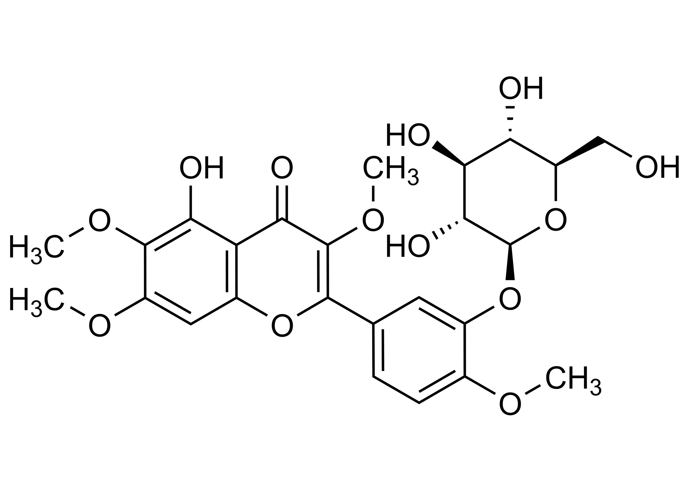 Casticin 3 glucoside reference standard molecular structure for LC-MS/MS and GC-MS analysis