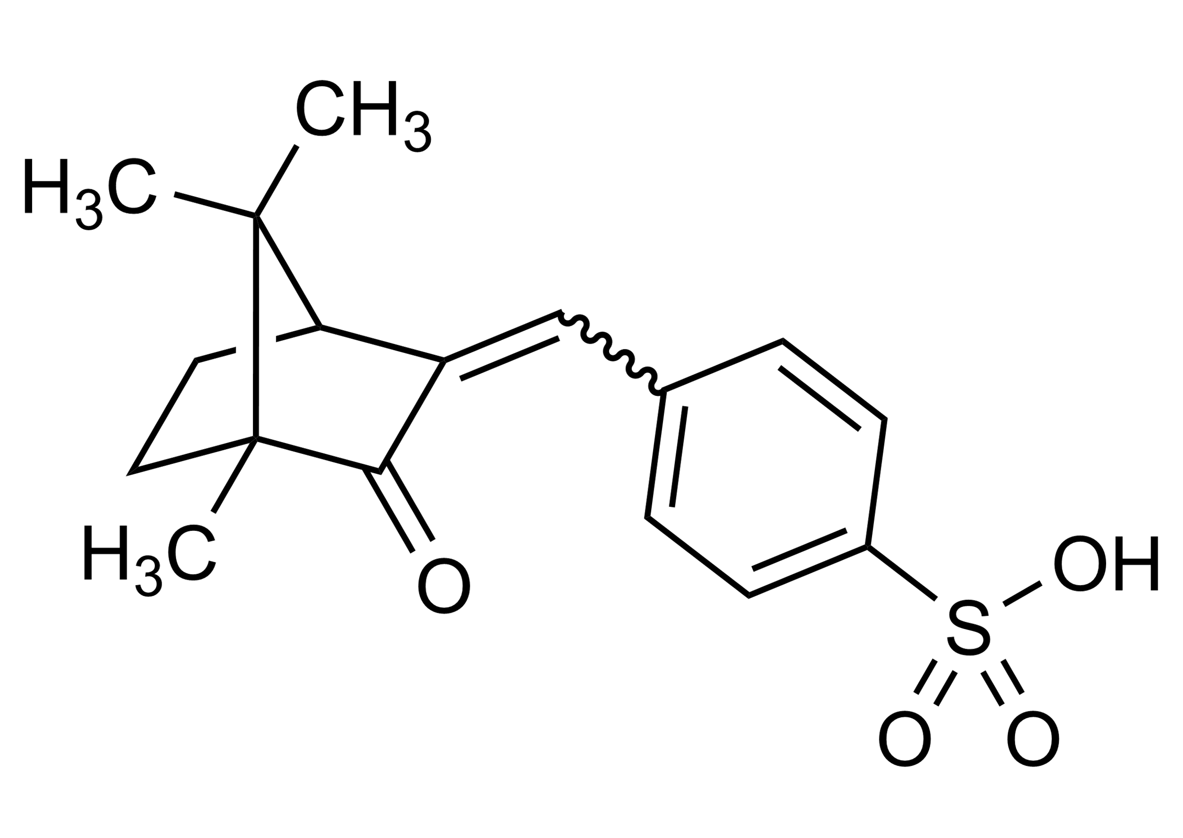 Benzylidene camphor sulfonic acid Reference Standard Structure Benzylidene camphor sulfonic acid reference standard molecular structure (CAS 56039-58-8)