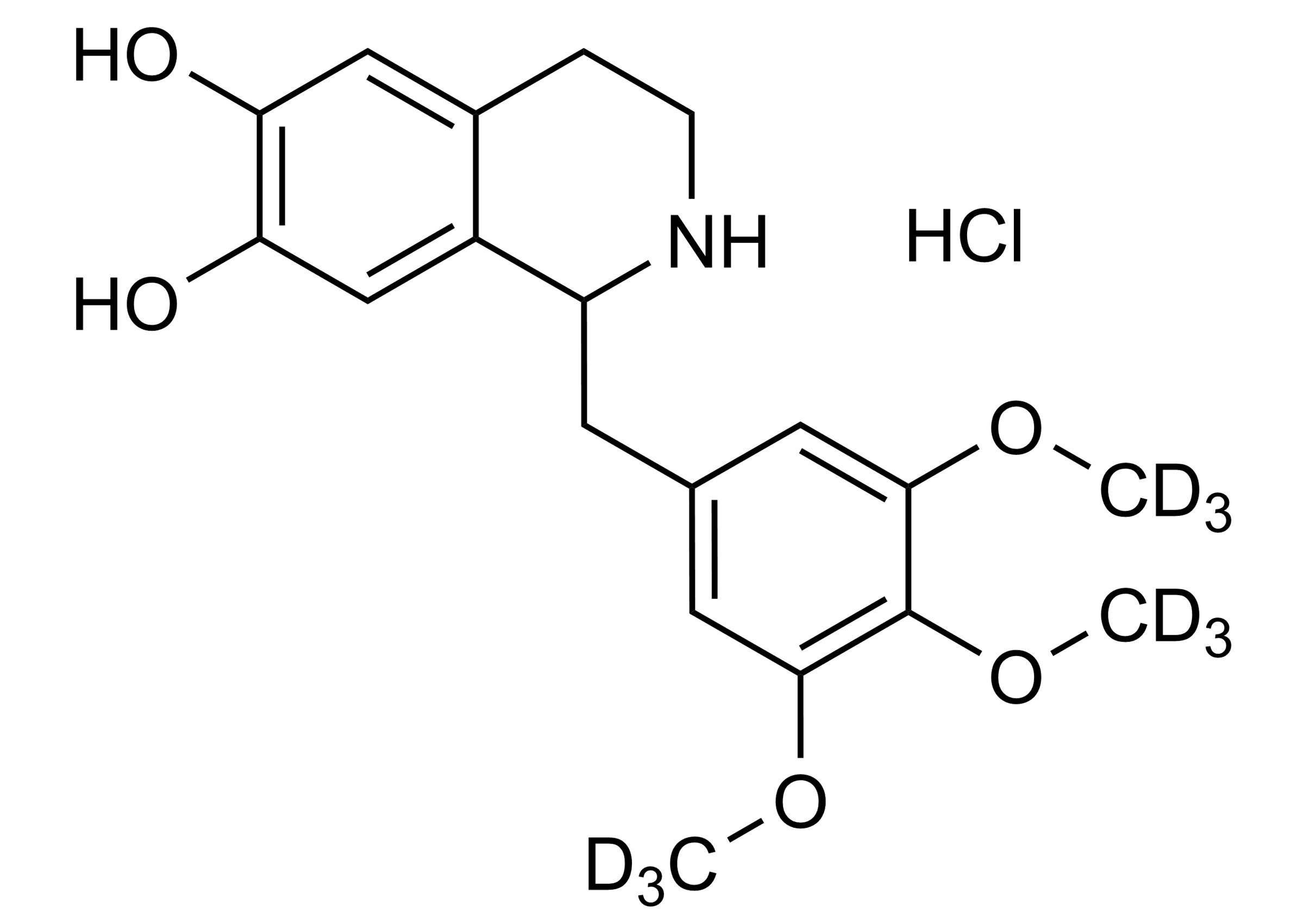 Trimetoquinol D9 HCl Reference Standard Structure Trimetoquinol D9 HCl molecular structure reference standard (CAS 2603690-30-6)