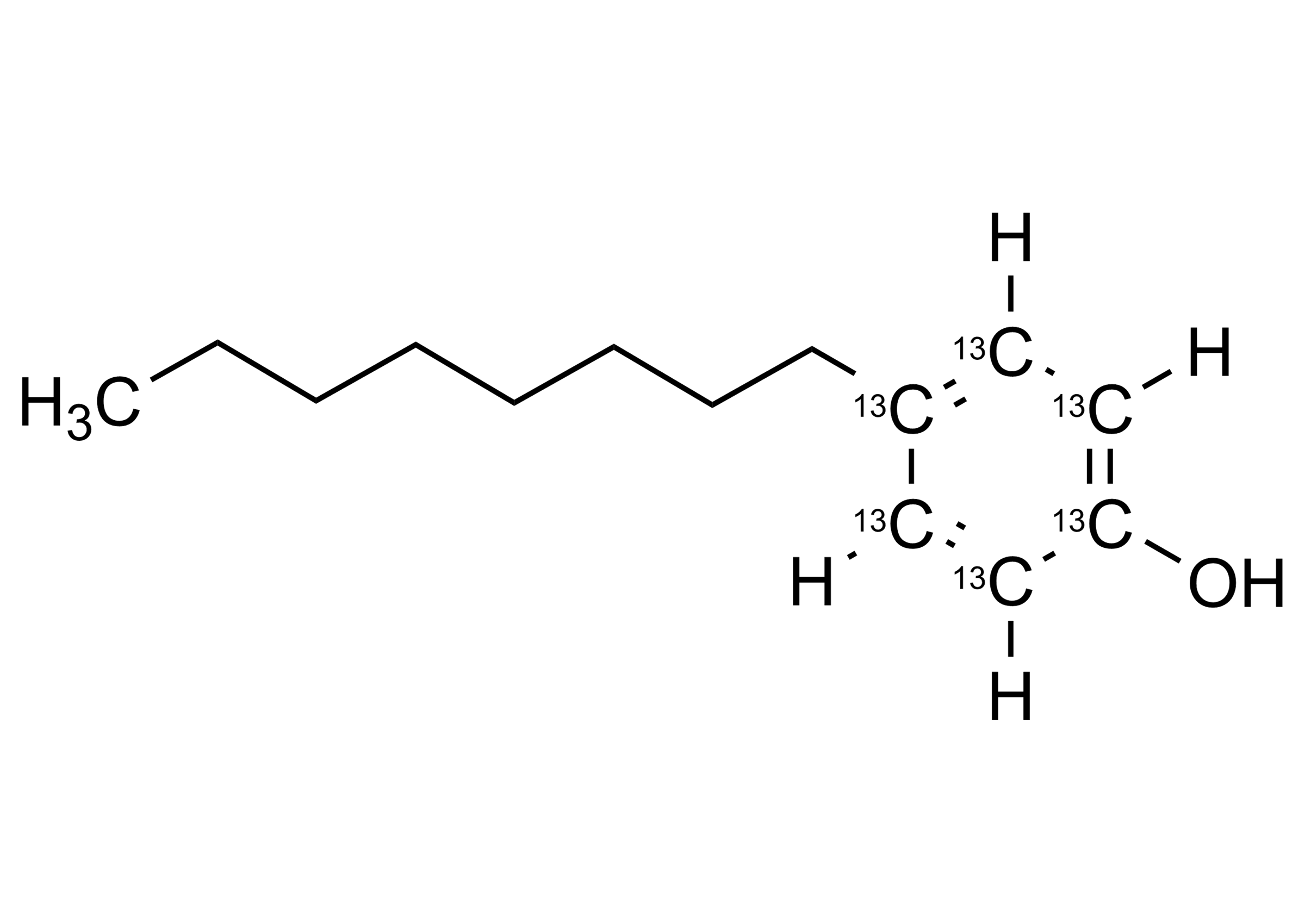 4-n-Octylphenol-13C6 reference standard molecular structure for LC-MS/MS and GC-MS