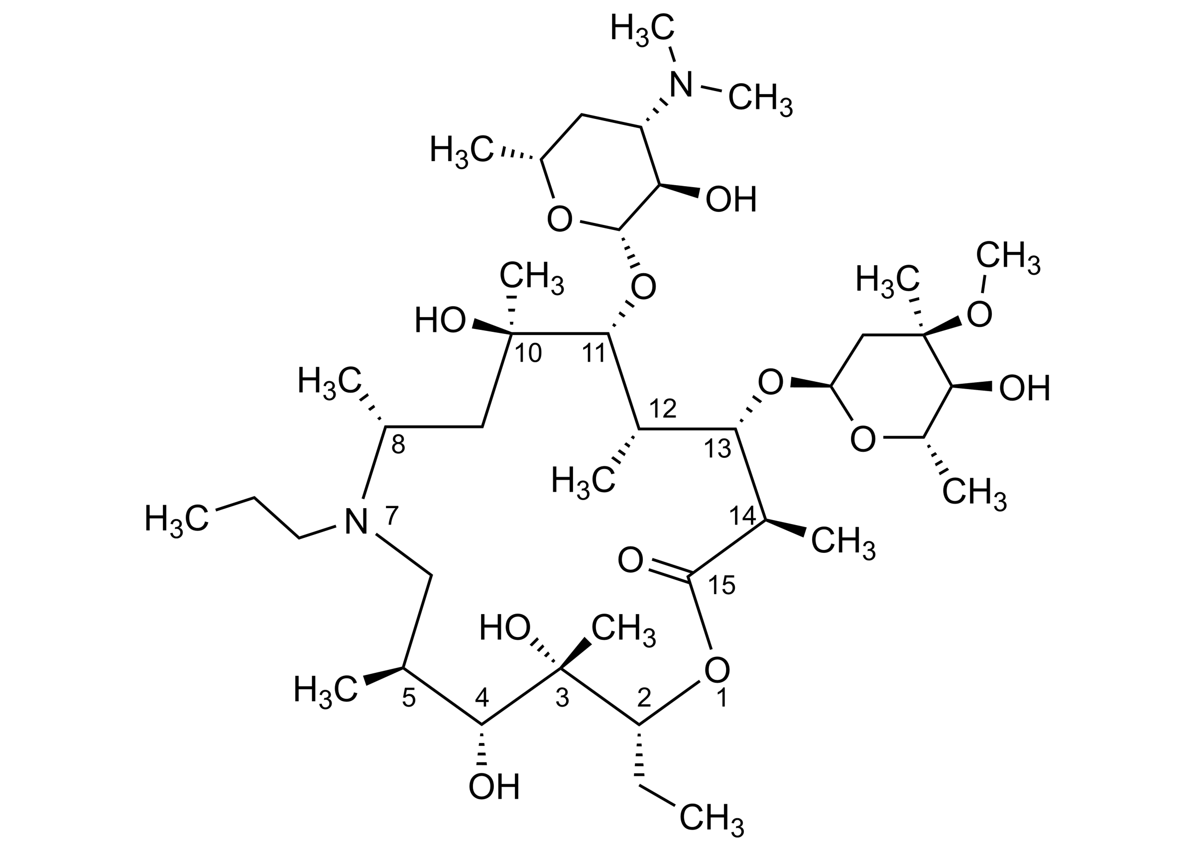 Gamithromycin Reference Standard Structure for LC-MS/MS Gamithromycin reference standard (CAS 145435-72-9) molecular structure - WITEGA Laboratorien Berlin-Adlershof GmbH