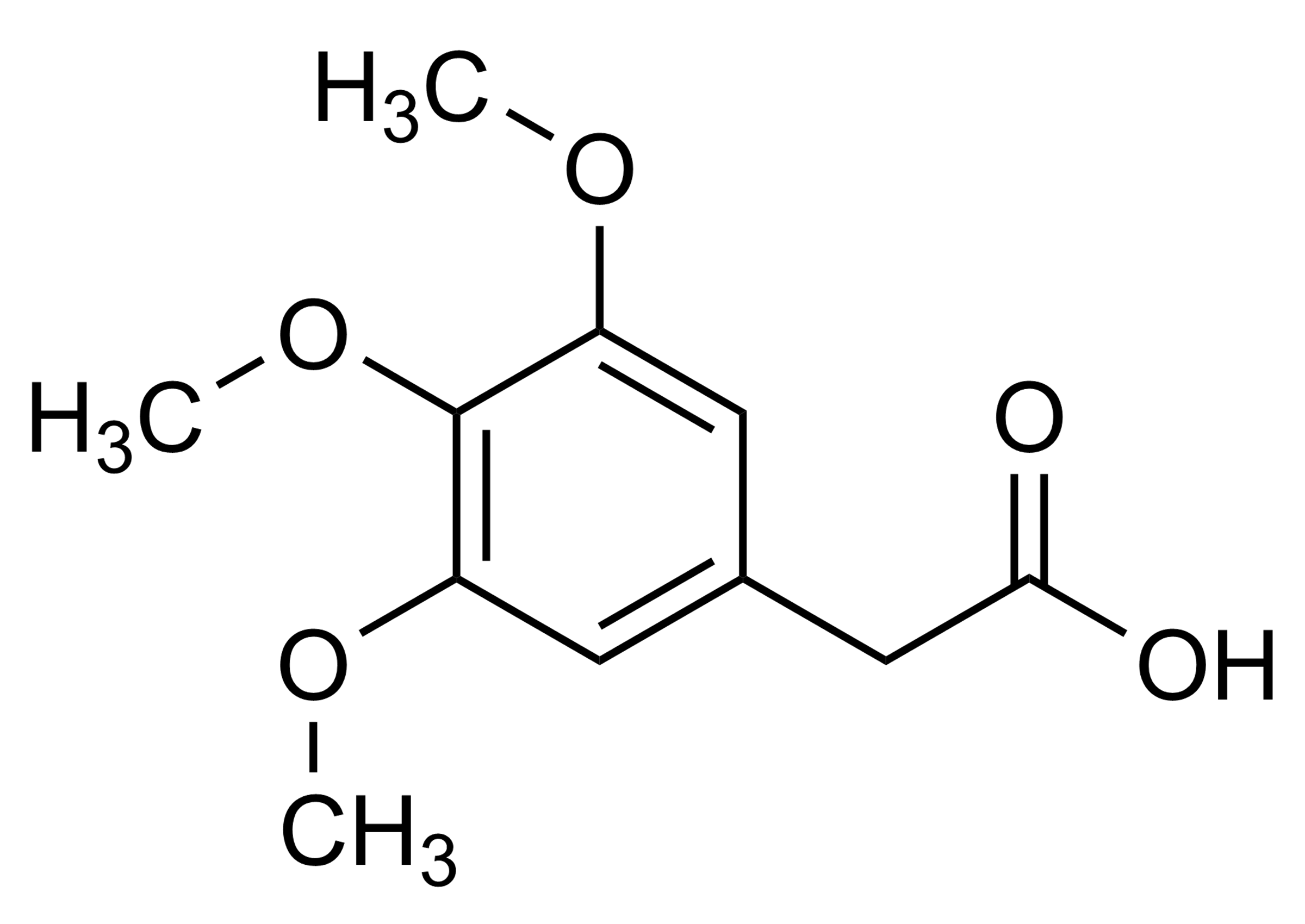 3,4,5-Trimethoxyphenylacetic acid reference standard molecular structure (CAS 951-82-6)