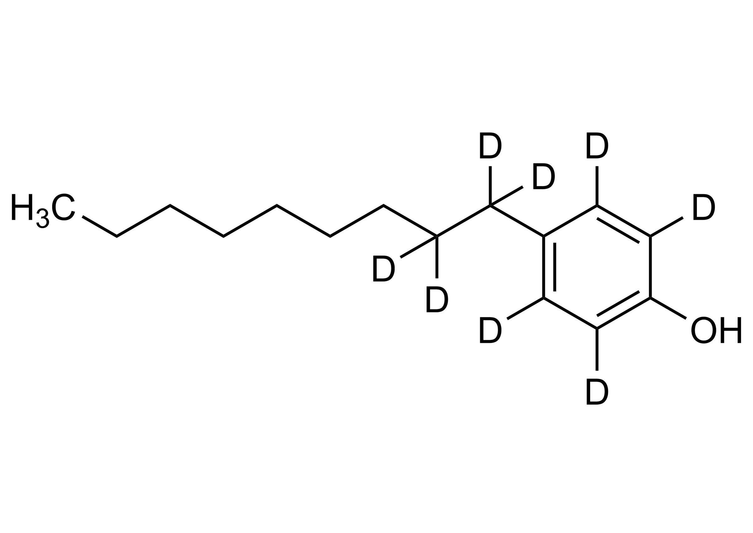 4-n-Nonylphenol-D8 reference standard molecular structure