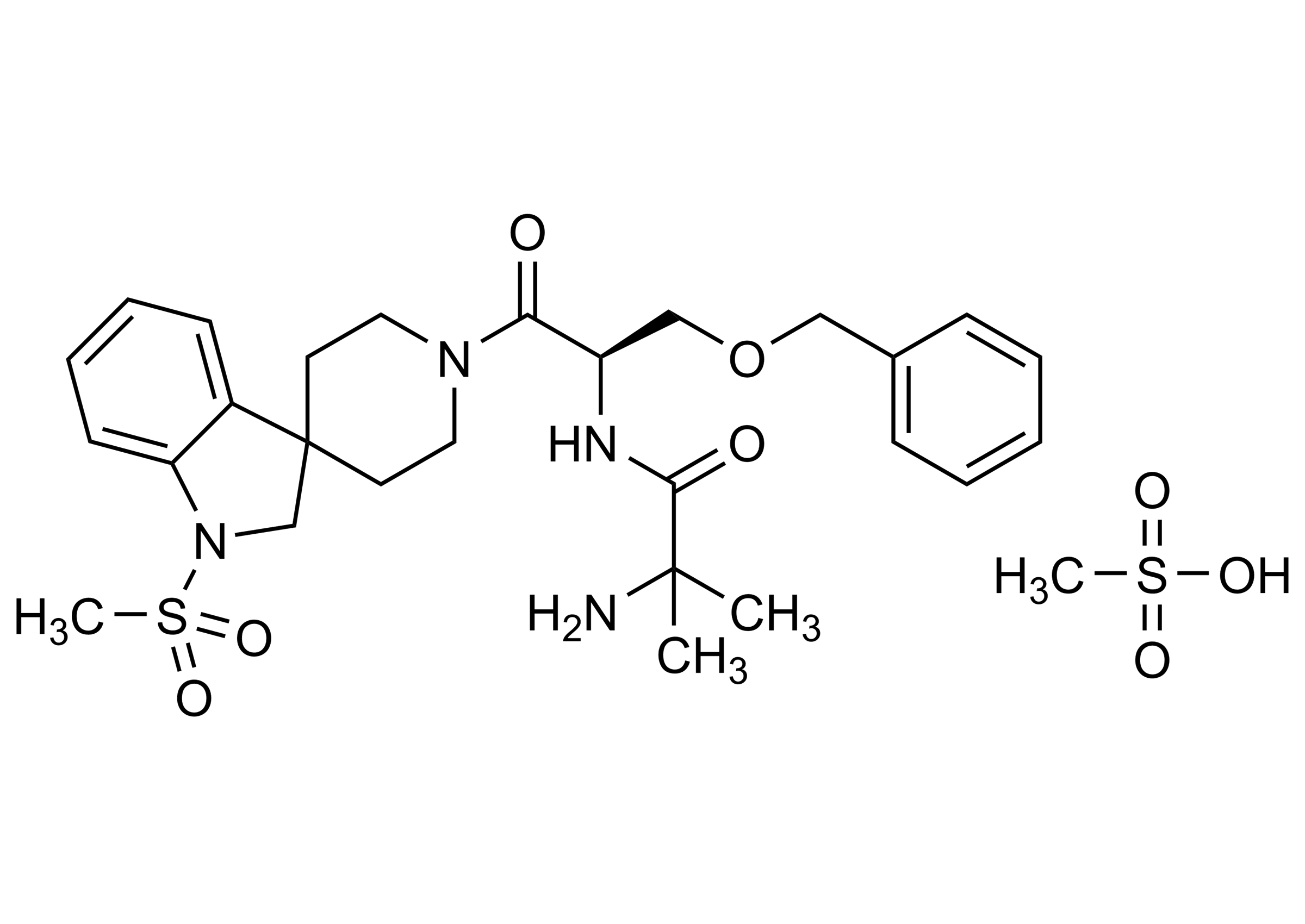 MK 677 Ibutamoren mesylate reference standard molecular structure for LC-MS/MS and GC-MS calibration