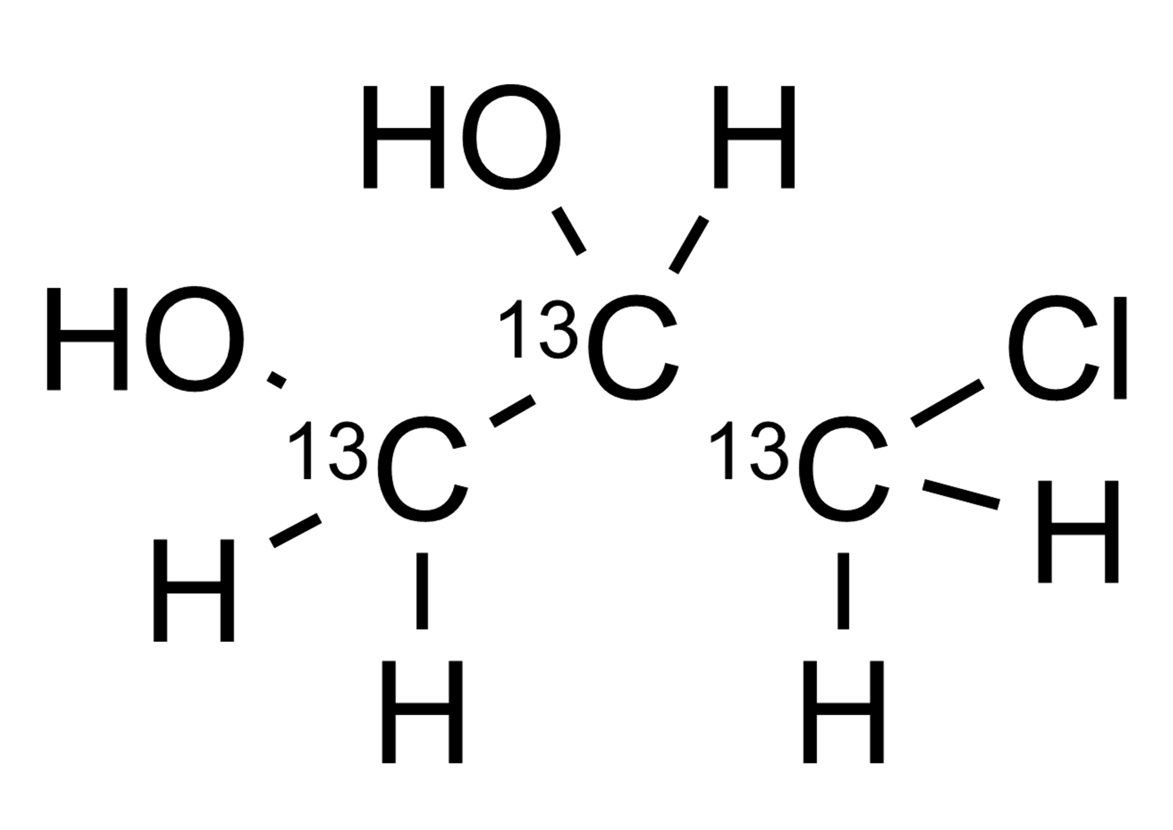 3-Chloropropane-1,2-diol-13C3 reference standard molecular structure