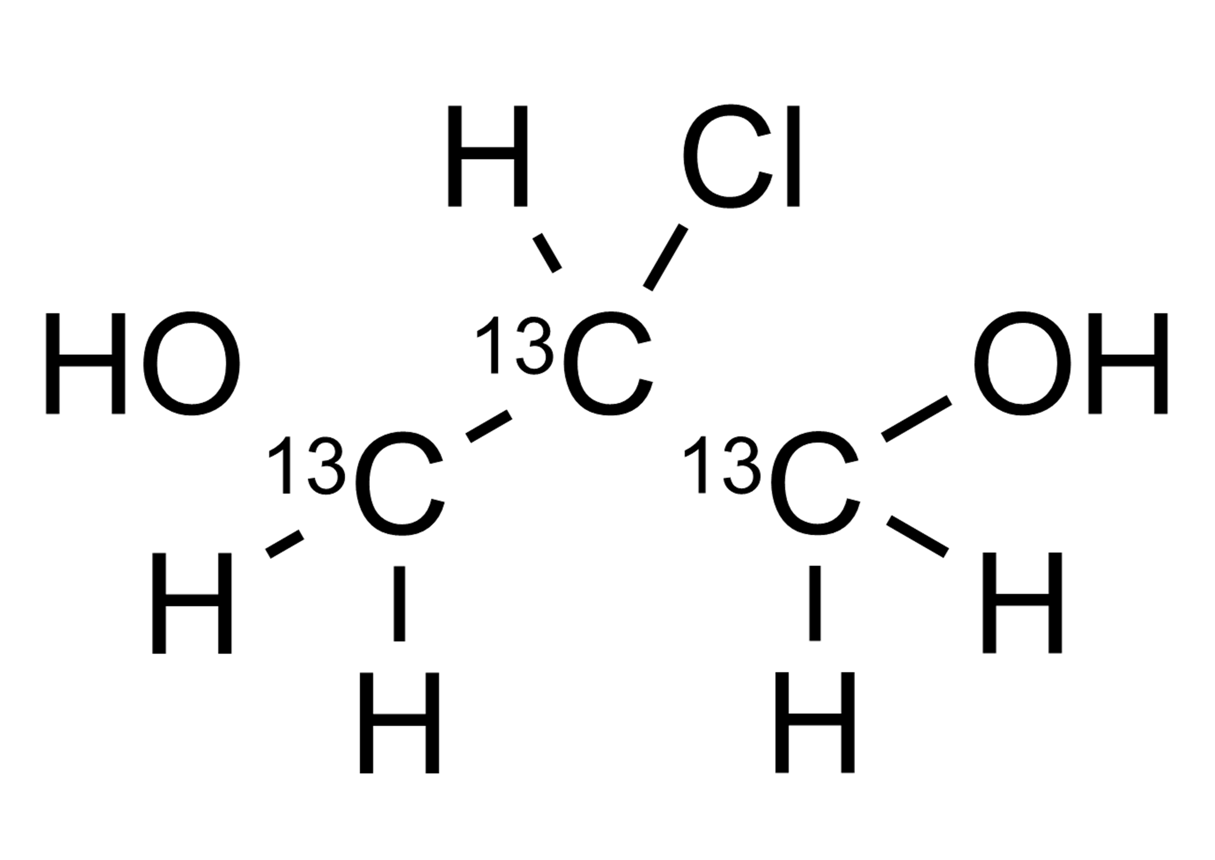 2-MCPD-13C3 Reference Standard Molecular Structure 2-MCPD-13C3 reference standard molecular structure for LC-MS/MS and GC-MS analysis