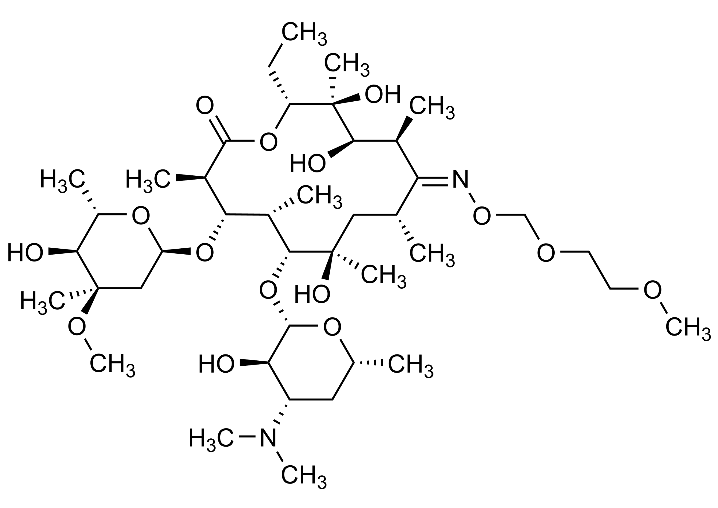 Roxithromycin Reference Standard Structure Image Roxithromycin reference standard molecular structure for analytical quantification