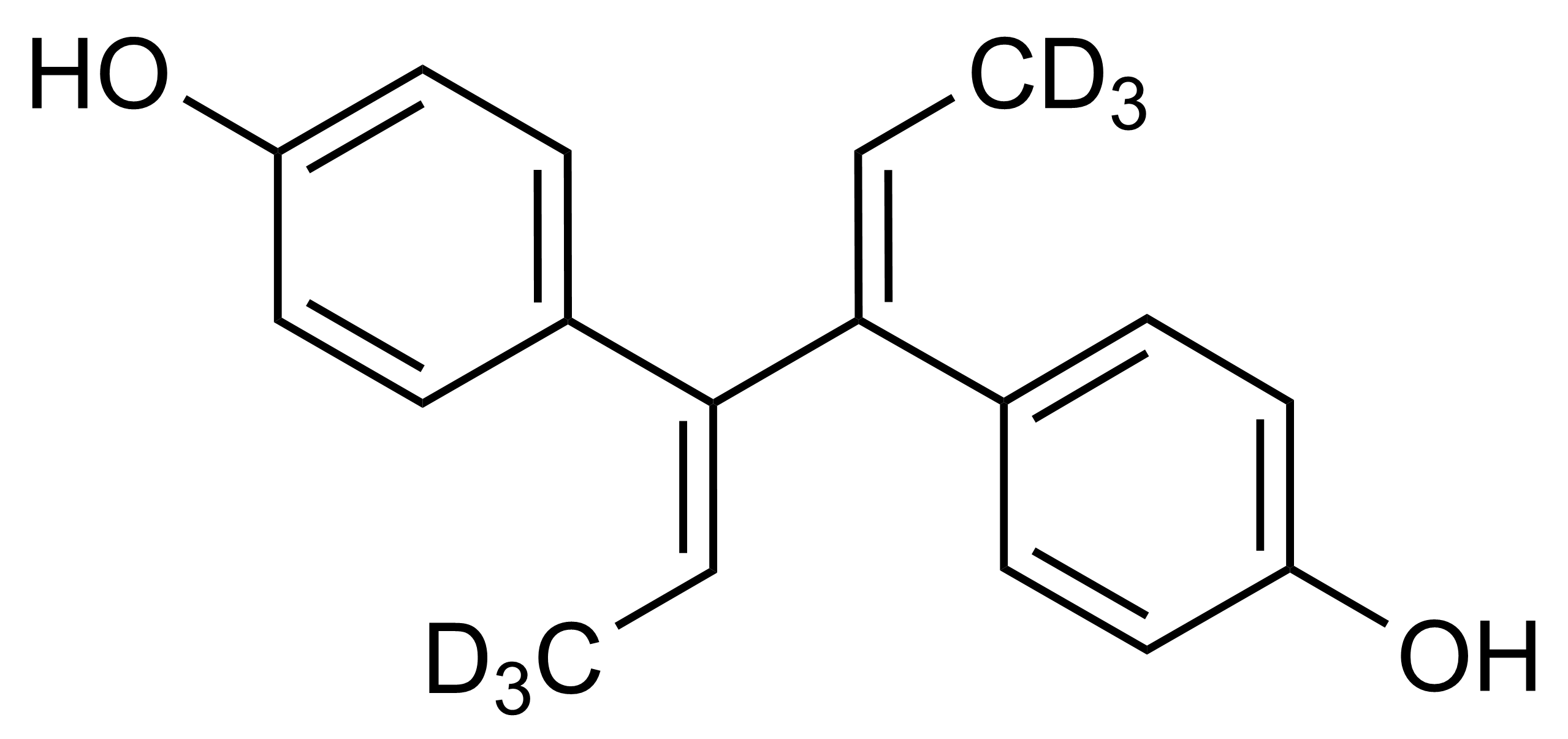 Molecular structure of Dienestrol-D6 reference standard for LC-MS/MS and GC-MS analysis