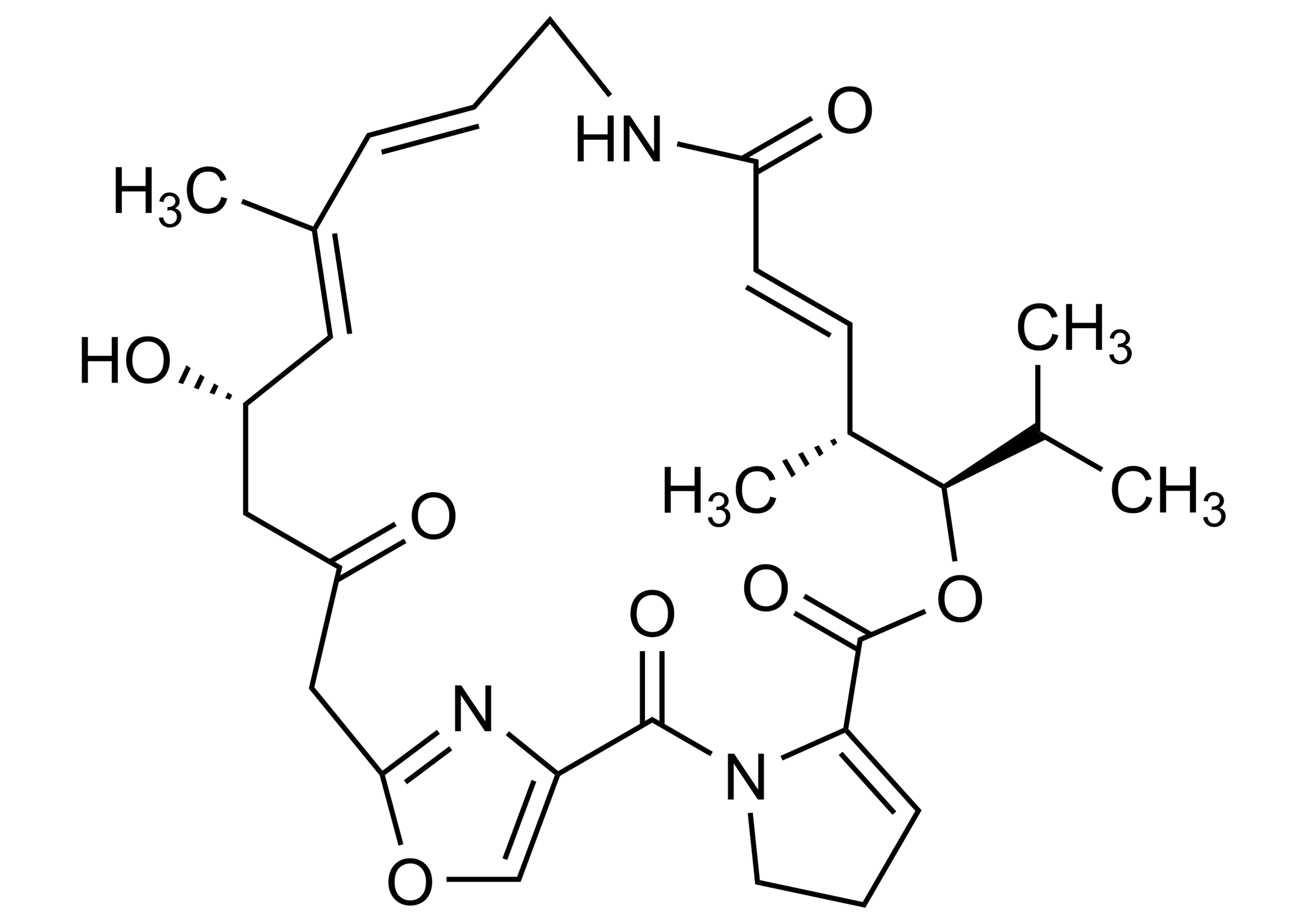 Virginamycin M1 Reference Standard Structure Virginamycin M1 molecular structure reference standard (CAS 21411-53-0)