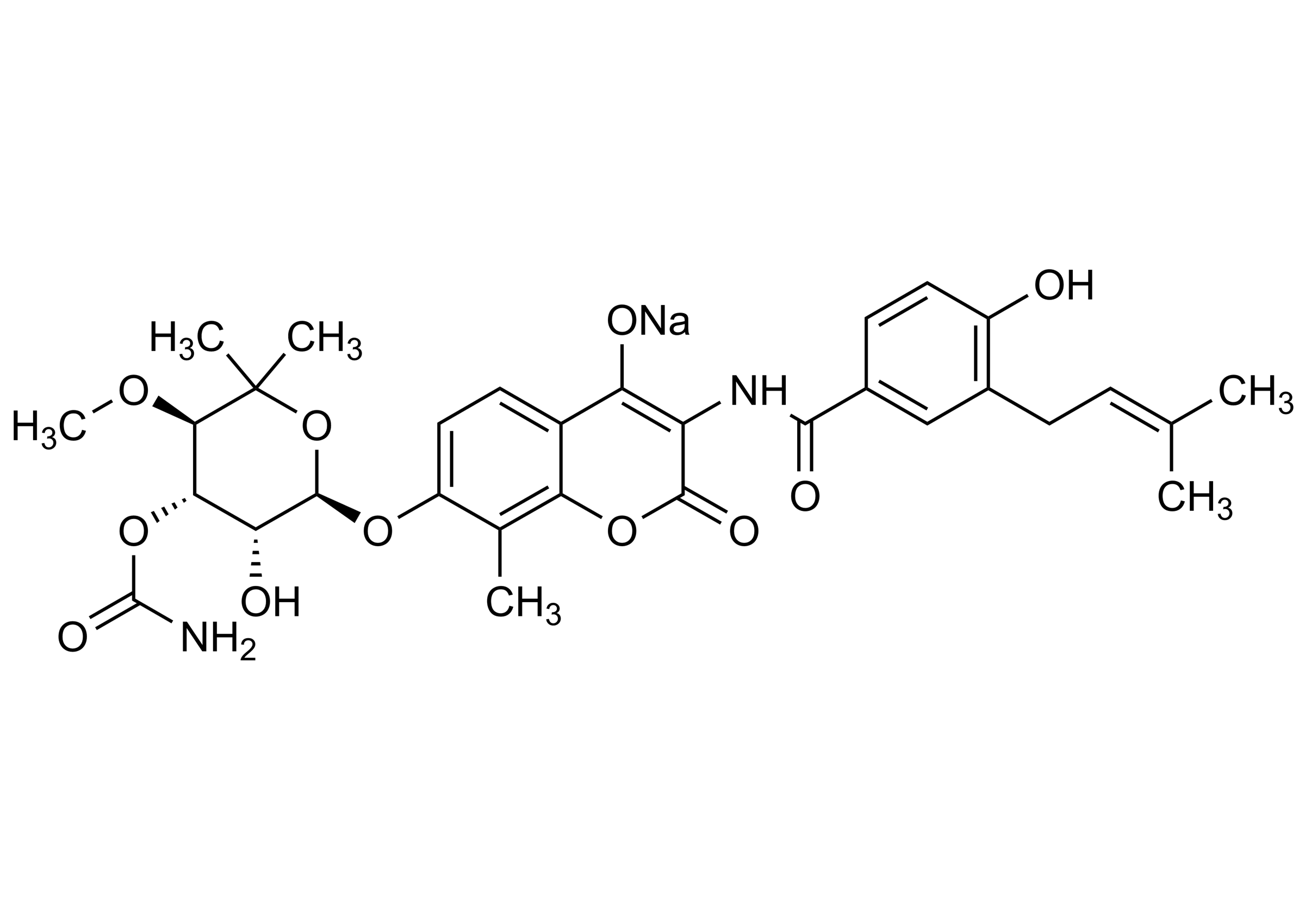 Novobiocin sodium salt reference standard for LC-MS/MS and GC-MS quantification