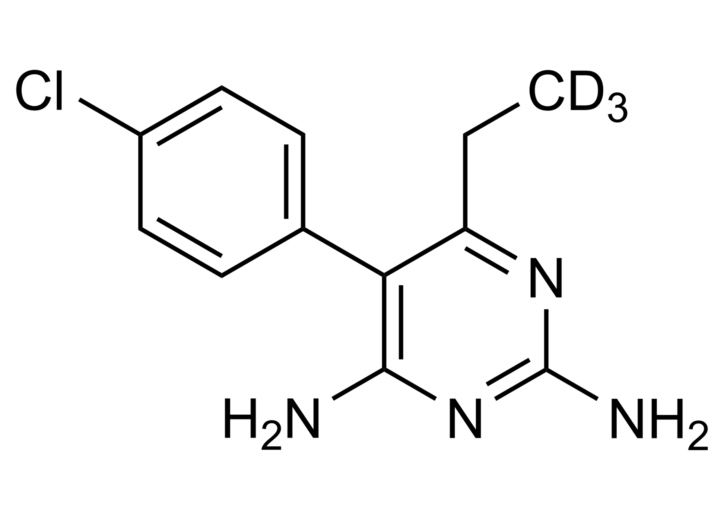 Pyrimethamin D3 reference standard molecular structure CAS 1189936-99-9