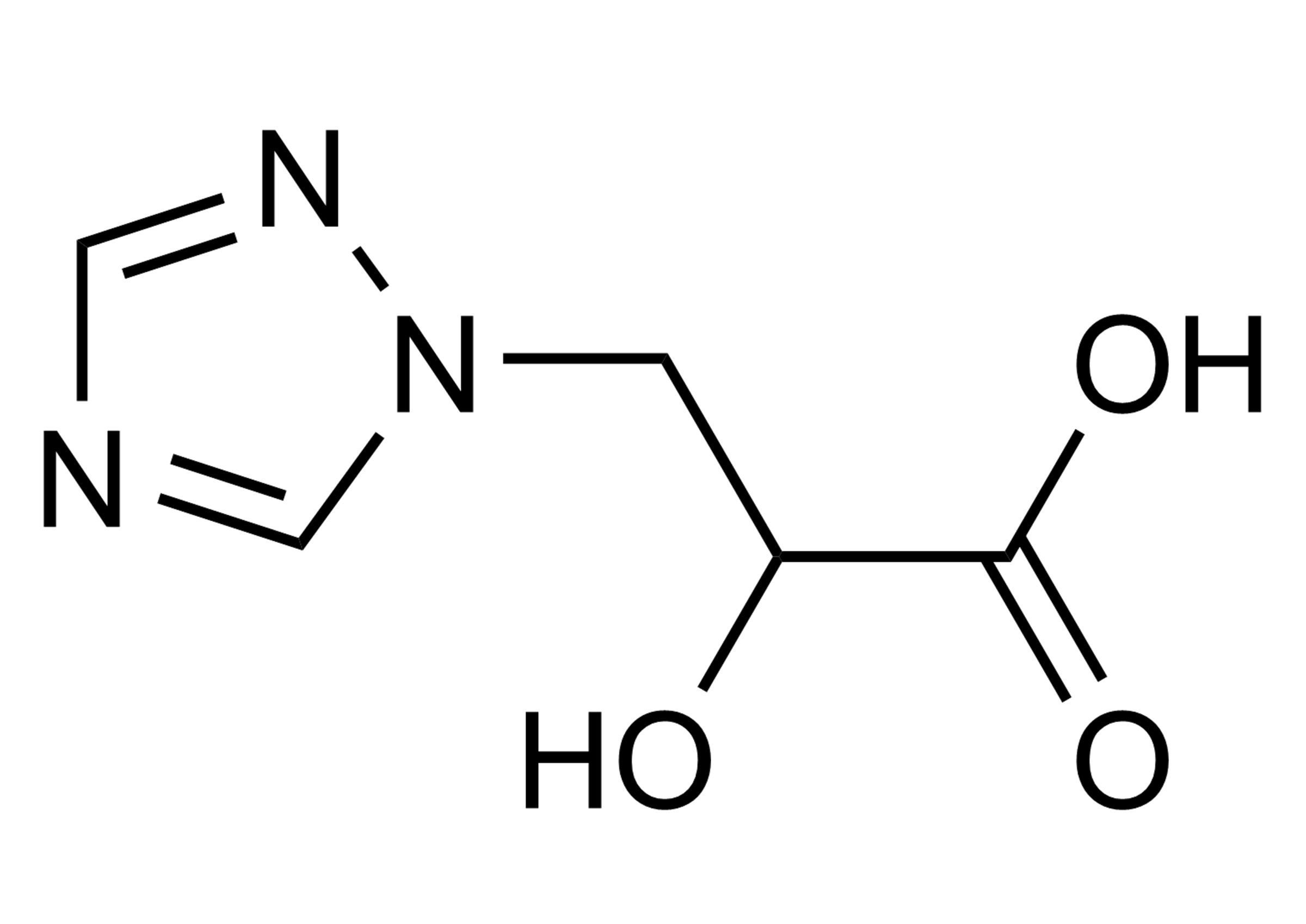 3-(1,2,4-Triazol-1-yl)lactic acid reference standard molecular structure by WITEGA