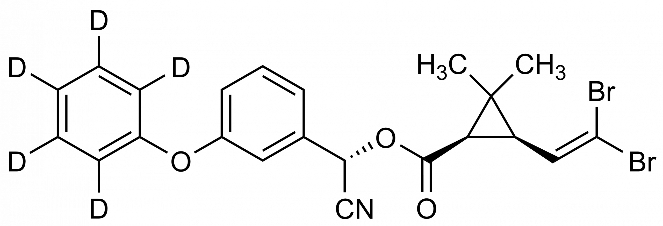 Deltamethrin-(phenoxy D5) Reference Standard Molecular Structure Deltamethrin-(phenoxy D5) molecular structure reference standard, CAS 2140301-99-9