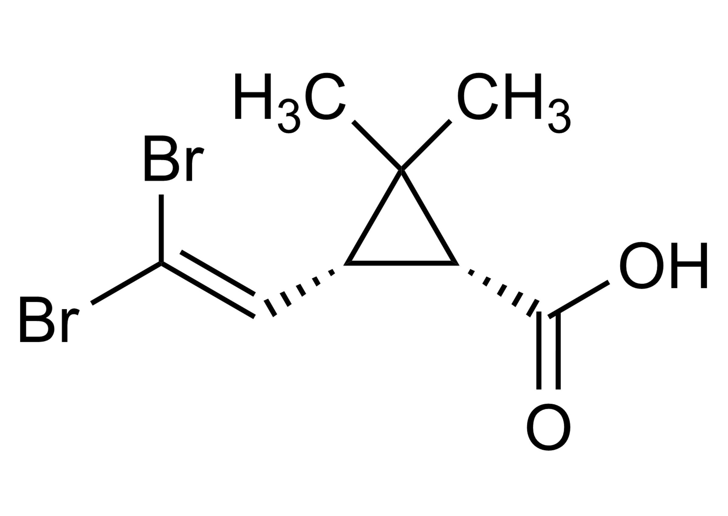 Deltamethrinic acid Reference Standard Structure CAS 53179-78-5 Deltamethrinic acid reference standard structure (CAS 53179-78-5) for LC-MS/MS and GC-MS