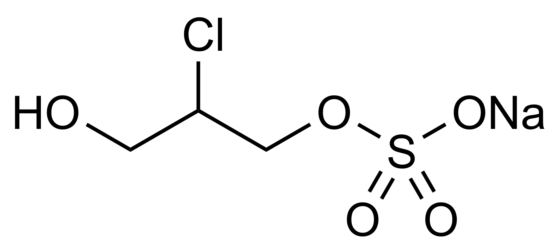 1,3-Propanediol, 2-chloro- 1-sulfate sodium salt (2-MCPD-SO4) molecular structure reference standard by WITEGA