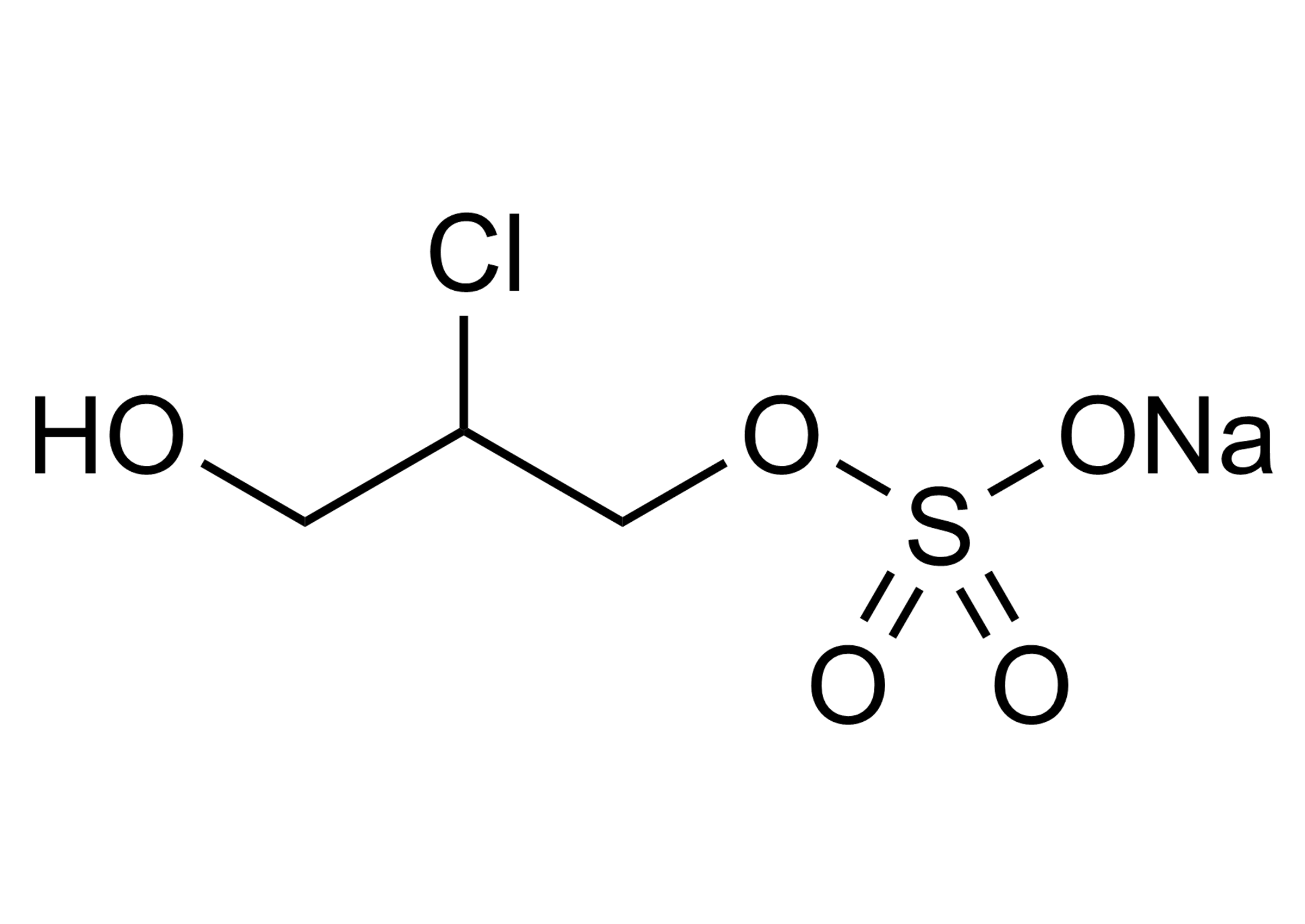 1,3-Propanediol, 2-chloro- 1-sulfate sodium salt (2-MCPD-SO4) molecular structure reference standard by WITEGA