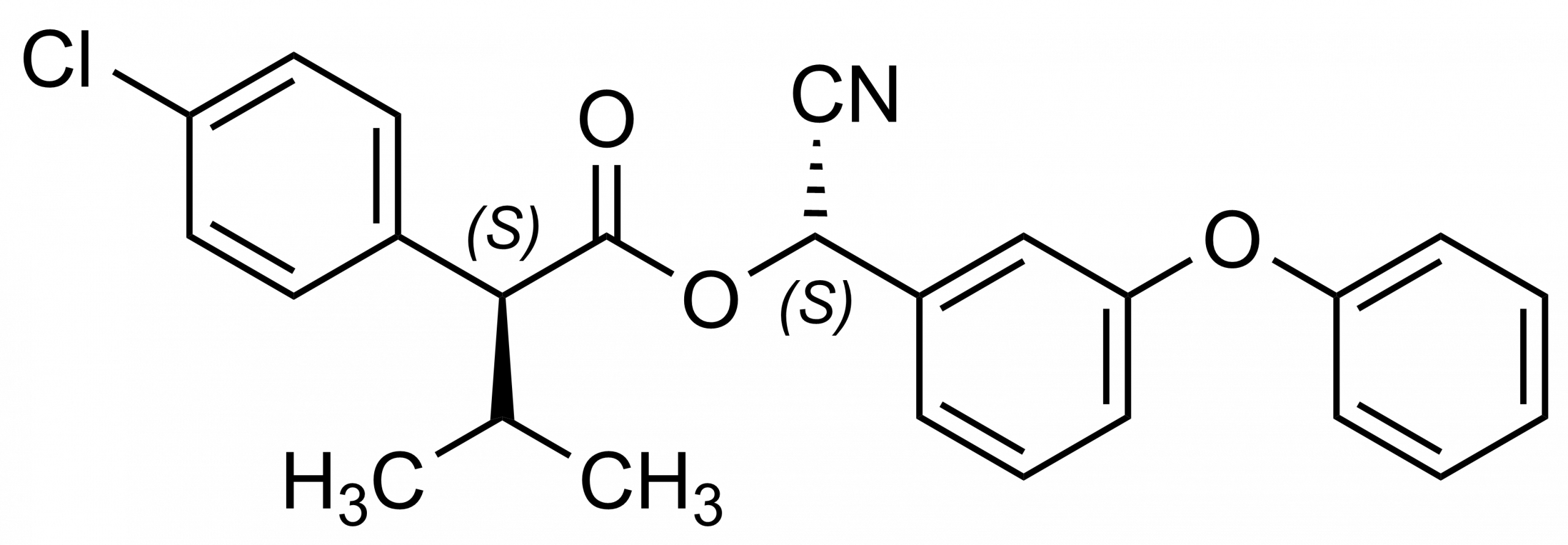 Esfenvalerate Reference Standard Structure CAS 66230-04-4 Esfenvalerate reference standard CAS 66230-04-4 molecular structure for LC-MS/MS and GC-MS calibration