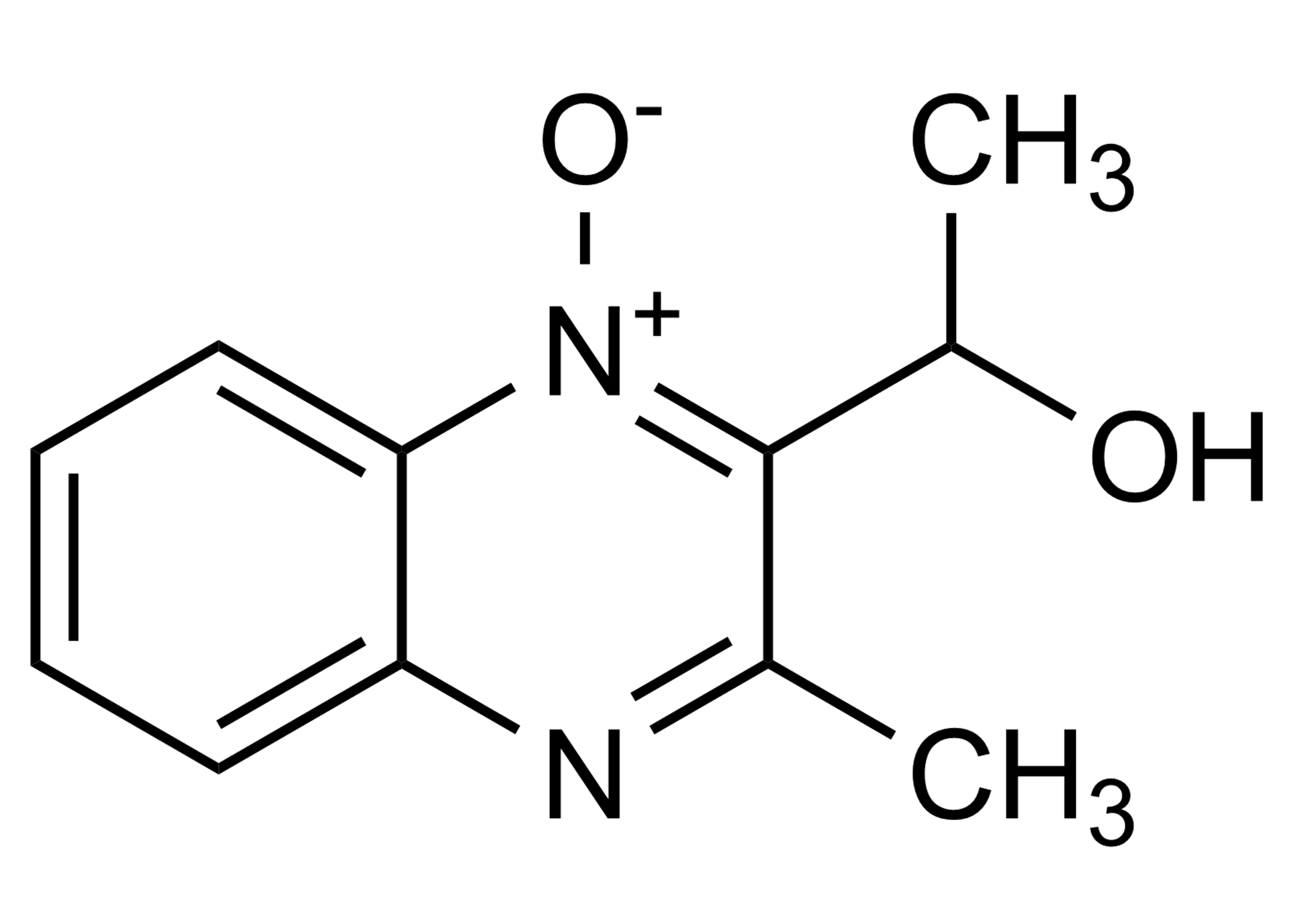 Molecular structure of 2-isoethanol-4-desoxy-mequindox reference standard from WITEGA for LC-MS/MS and GC-MS quantification (CAS 1226491-97-9)