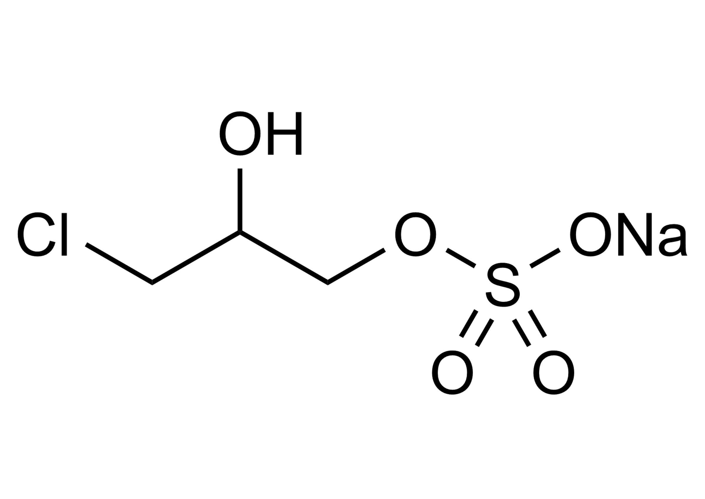 3 MCPD sodium sulfate reference standard structure (CAS 93804-71-8) for LC-MS/MS and GC-MS calibration