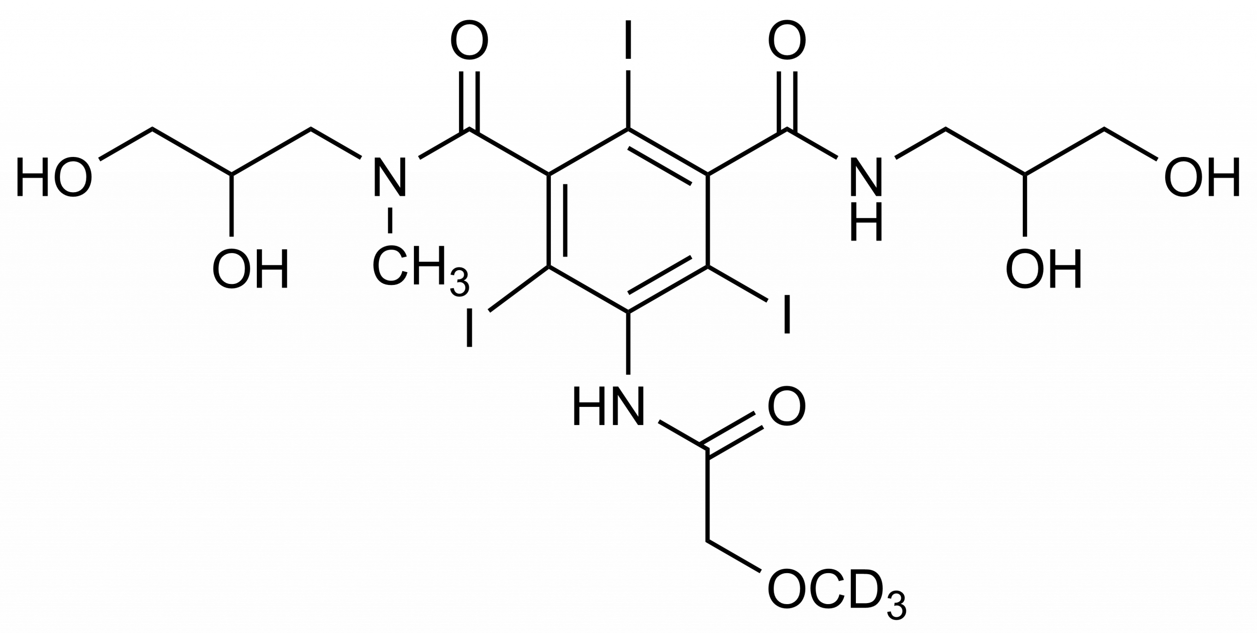 Iopromide D3 reference standard molecular structure for LC-MS/MS and GC-MS quantification