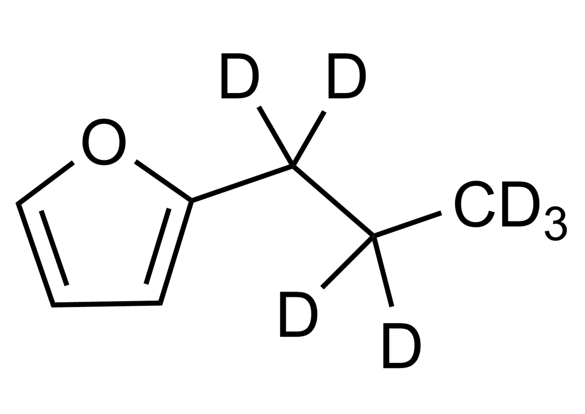 2-Propylfuran-D7 molecular structure reference standard for LC-MS/MS and GC-MS calibration