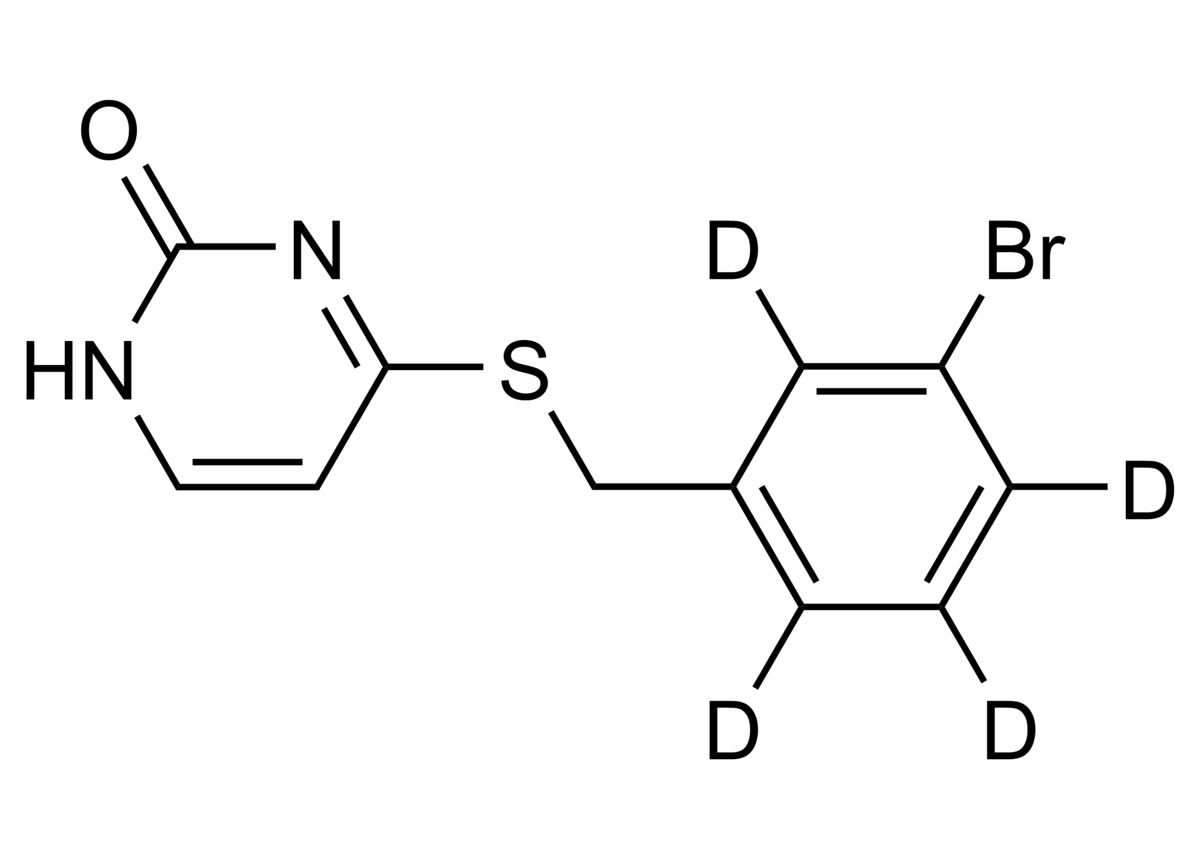 4 Thiouracil benzyl bromide D4 reference standard molecular structure