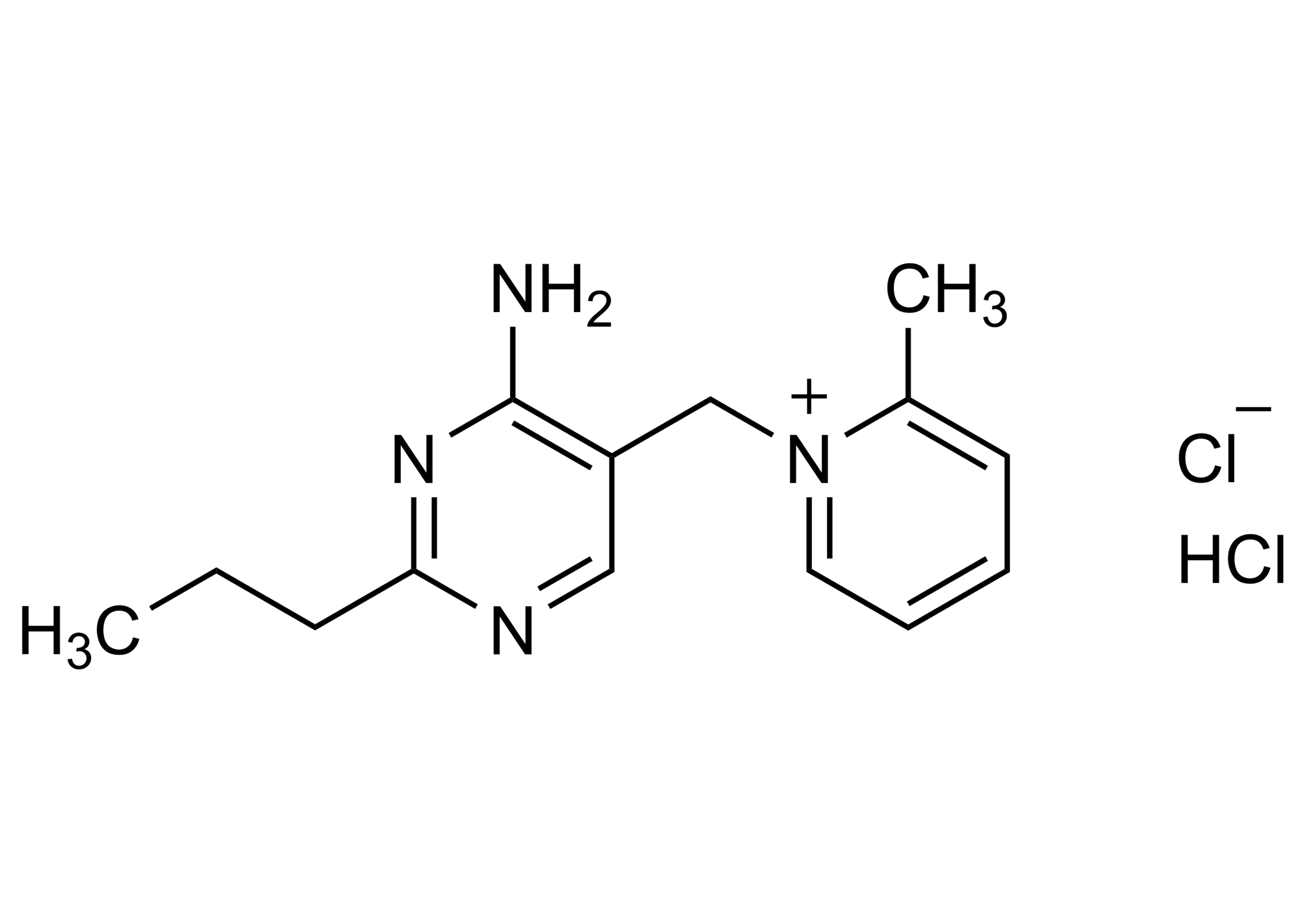 Amprolium hydrochloride reference standard molecular structure, CAS 137-88-2
