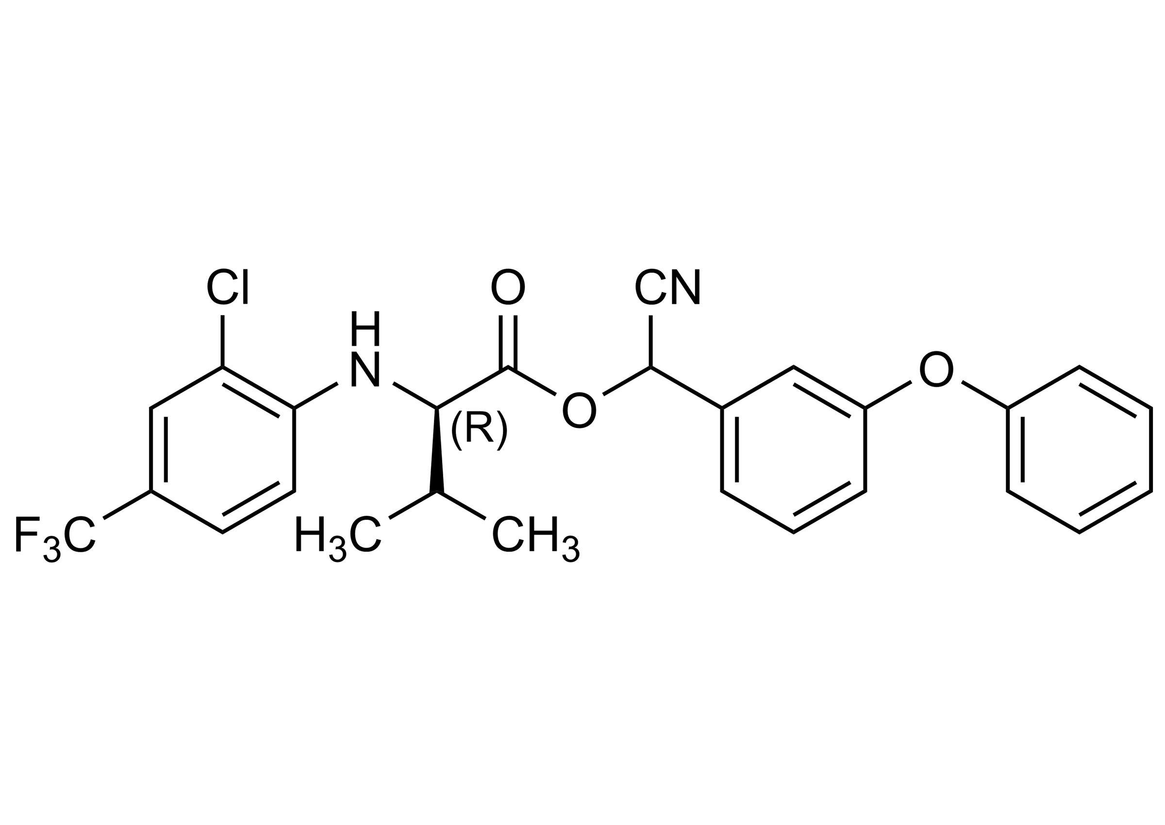 Fluvalinate Reference Standard Molecular Structure Molecular structure of the Fluvalinate reference standard for analytical quantification