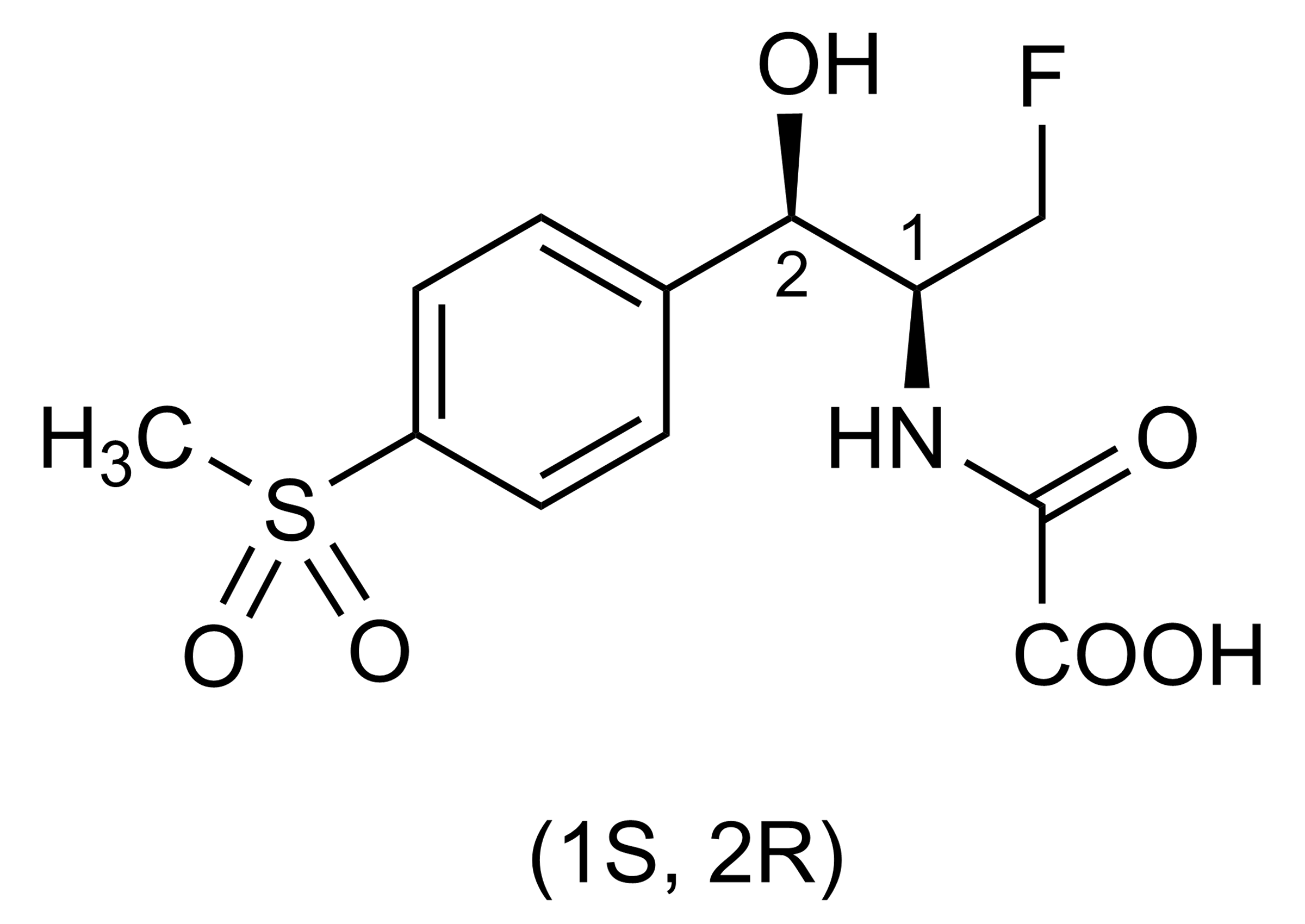 Florfenicol oxamic acid reference standard molecular structure (CAS 138872-88-5)
