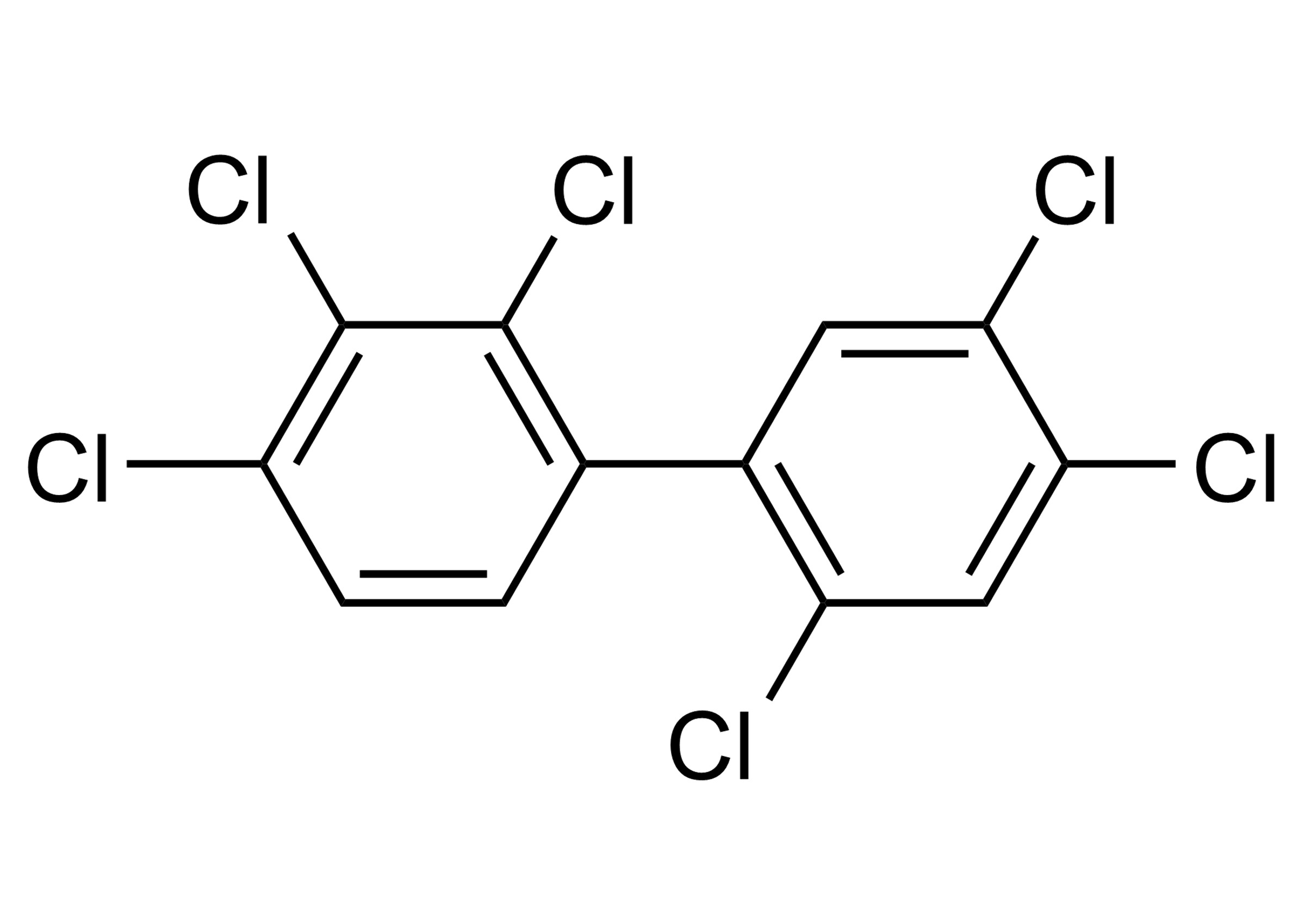 PCB 138 reference standard molecular structure for LC-MS and GC-MS calibration