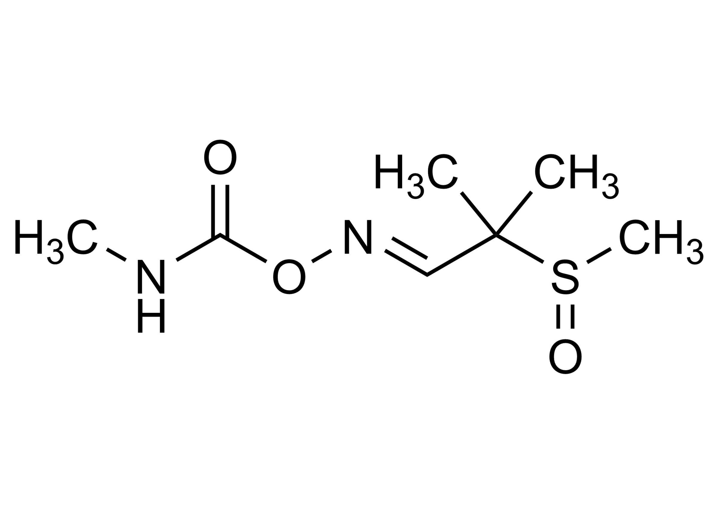 Aldicarb sulfoxide Reference Standard Structure Aldicarb sulfoxide reference standard molecular structure (CAS 1646-87-3)